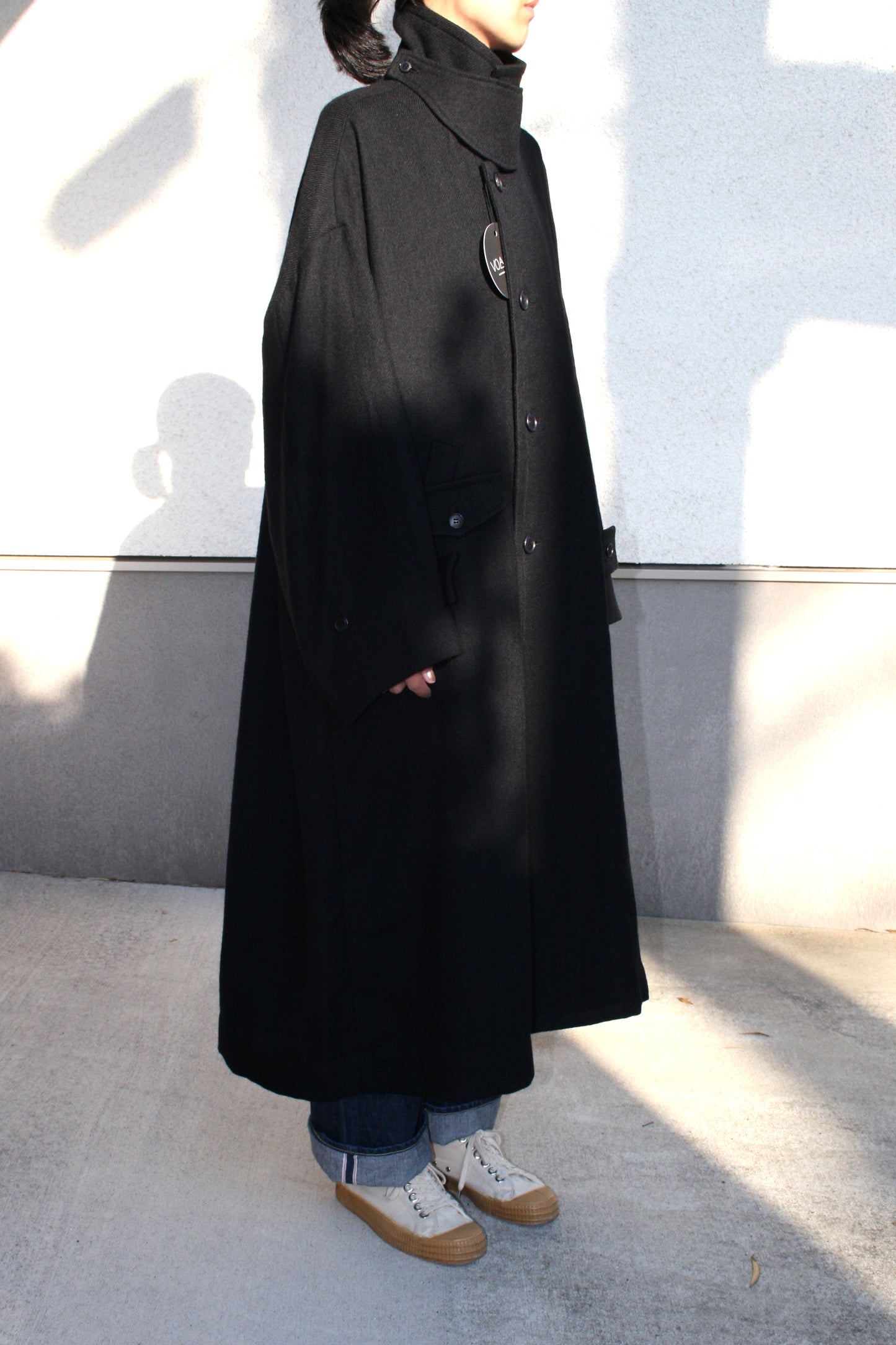 VOAAOV SOFT WOOL TWILL LONG COAT
