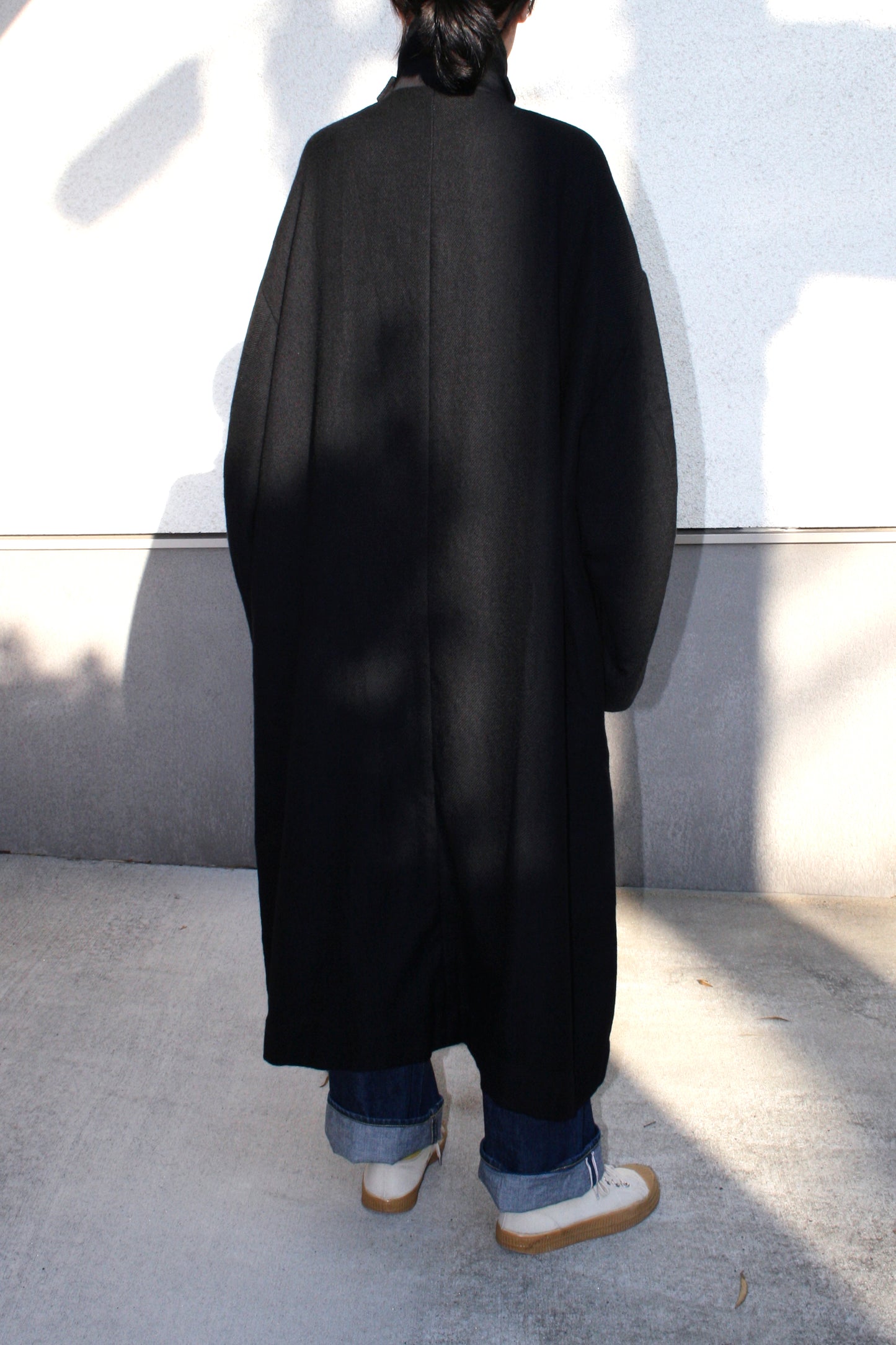 VOAAOV SOFT WOOL TWILL LONG COAT