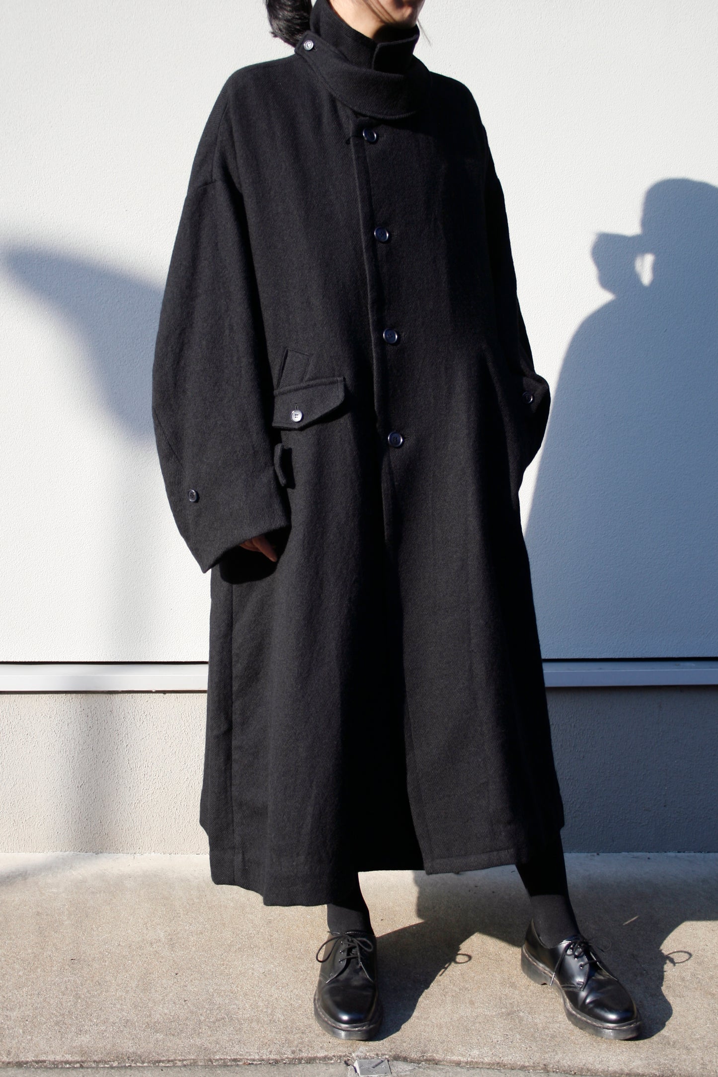 VOAAOV SOFT WOOL TWILL LONG COAT