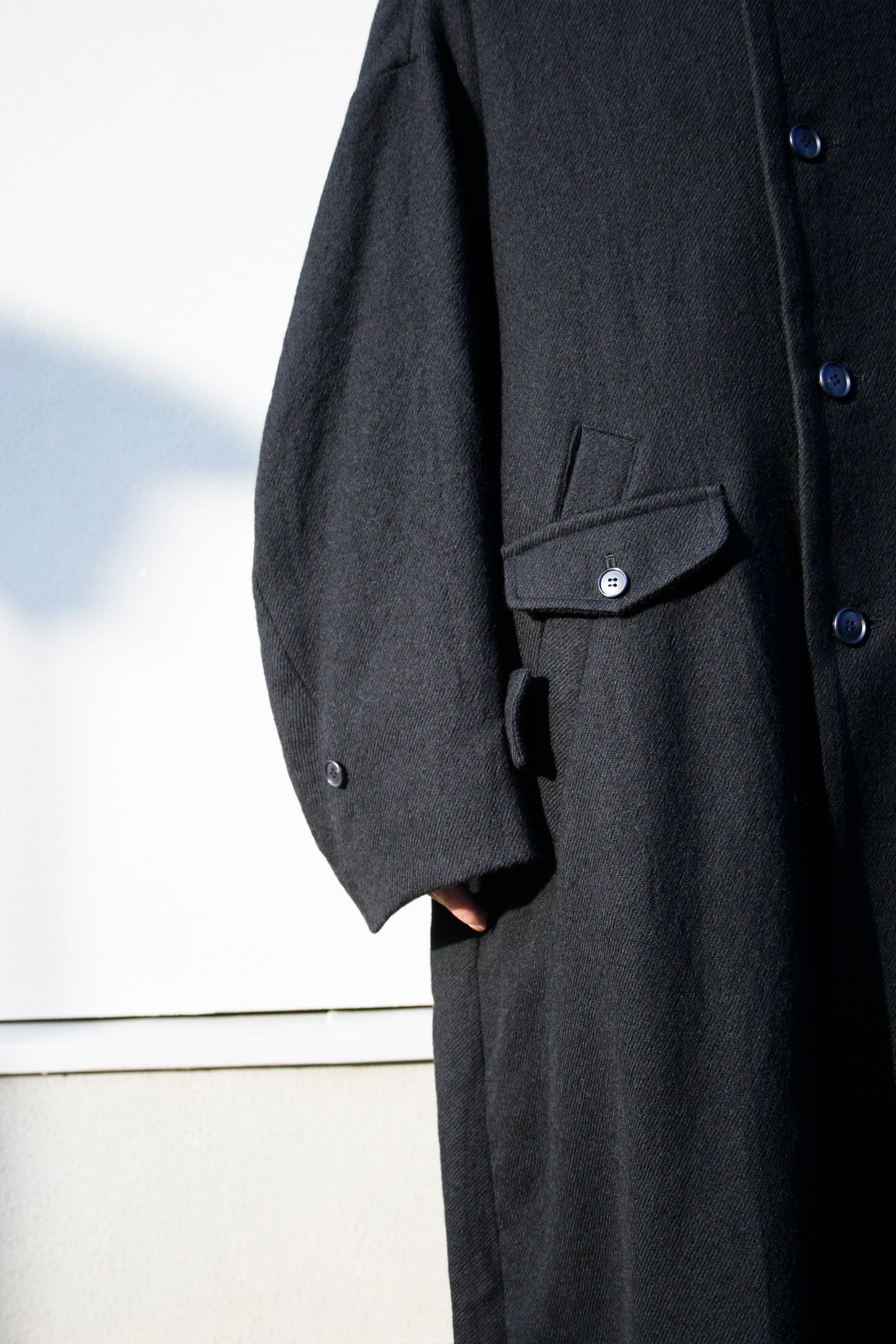 VOAAOV SOFT WOOL TWILL LONG COAT