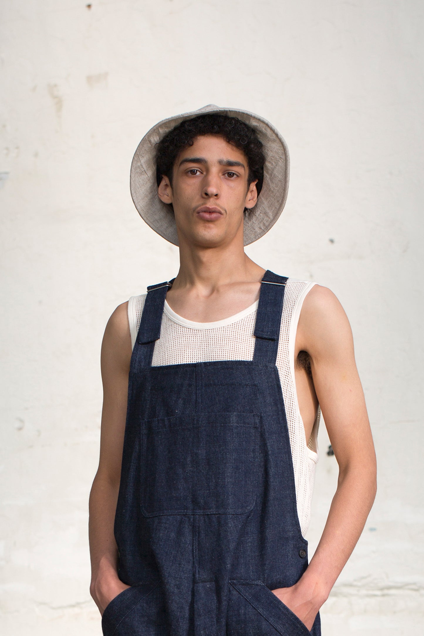 O PROJECT HEMP MELE CLOTH FISHER HAT - NATURAL / RED BRICK