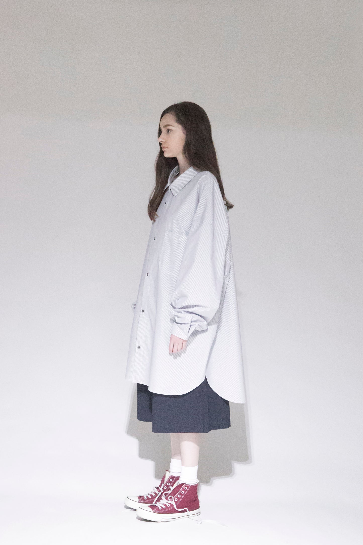 VOAAOV XXXXL SHIRT - WHITE STRIPE