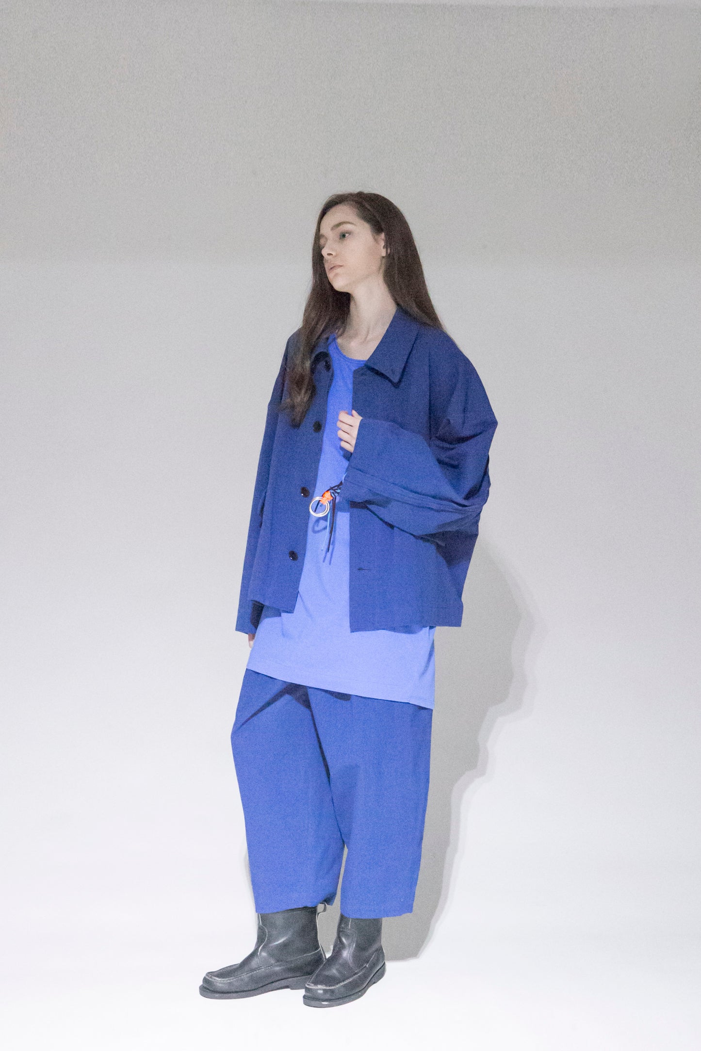 VOAAOV COTTON DYED WASHER WORK BLOUSON