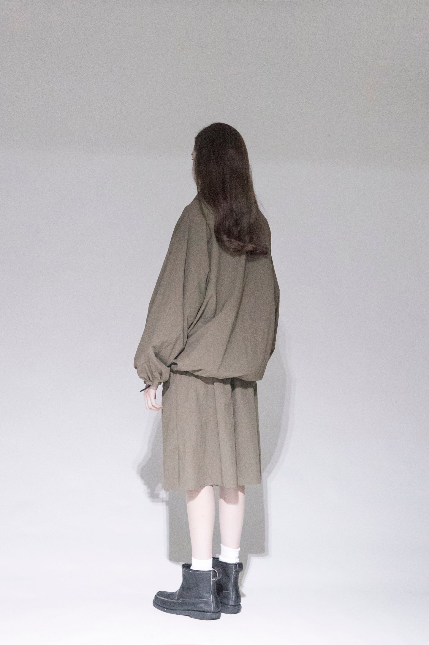 VOAAOV NYLON RIPSTOP TAFFETA REVERSIBLE ZIP BLOUSON