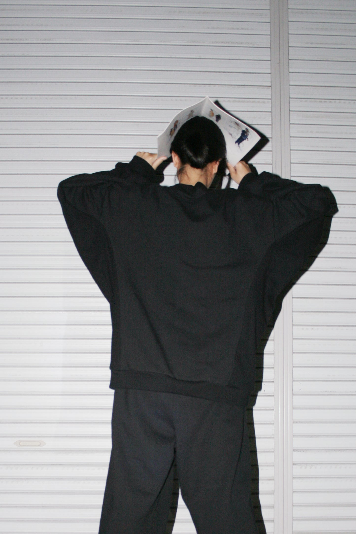 MY BEAUTIFUL LANDLET TUMBLER BRUSHED BACK SWEATER - BLACK