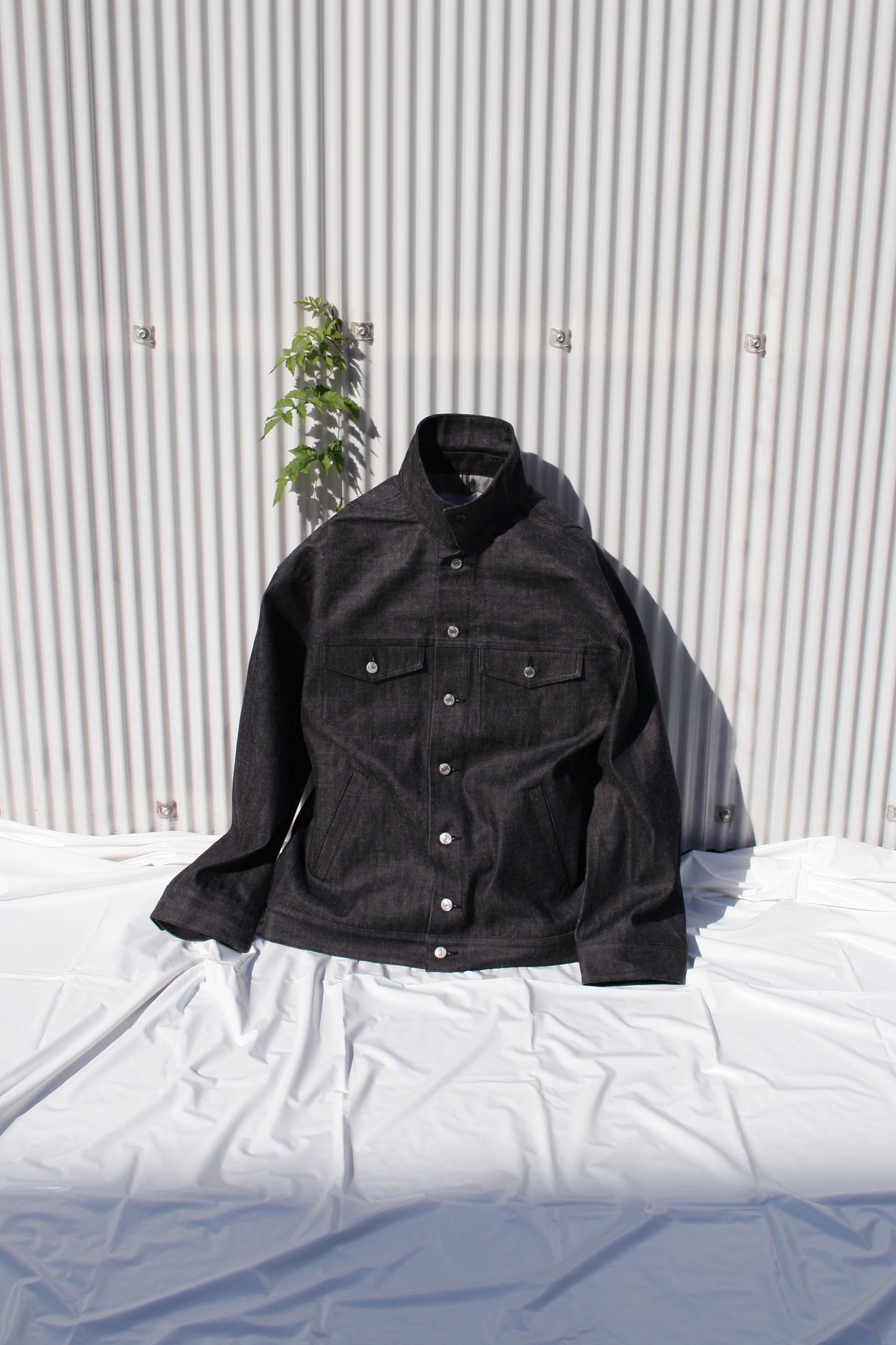 VOAAOV OVERSIZED DENIM JACKET - INDIGO