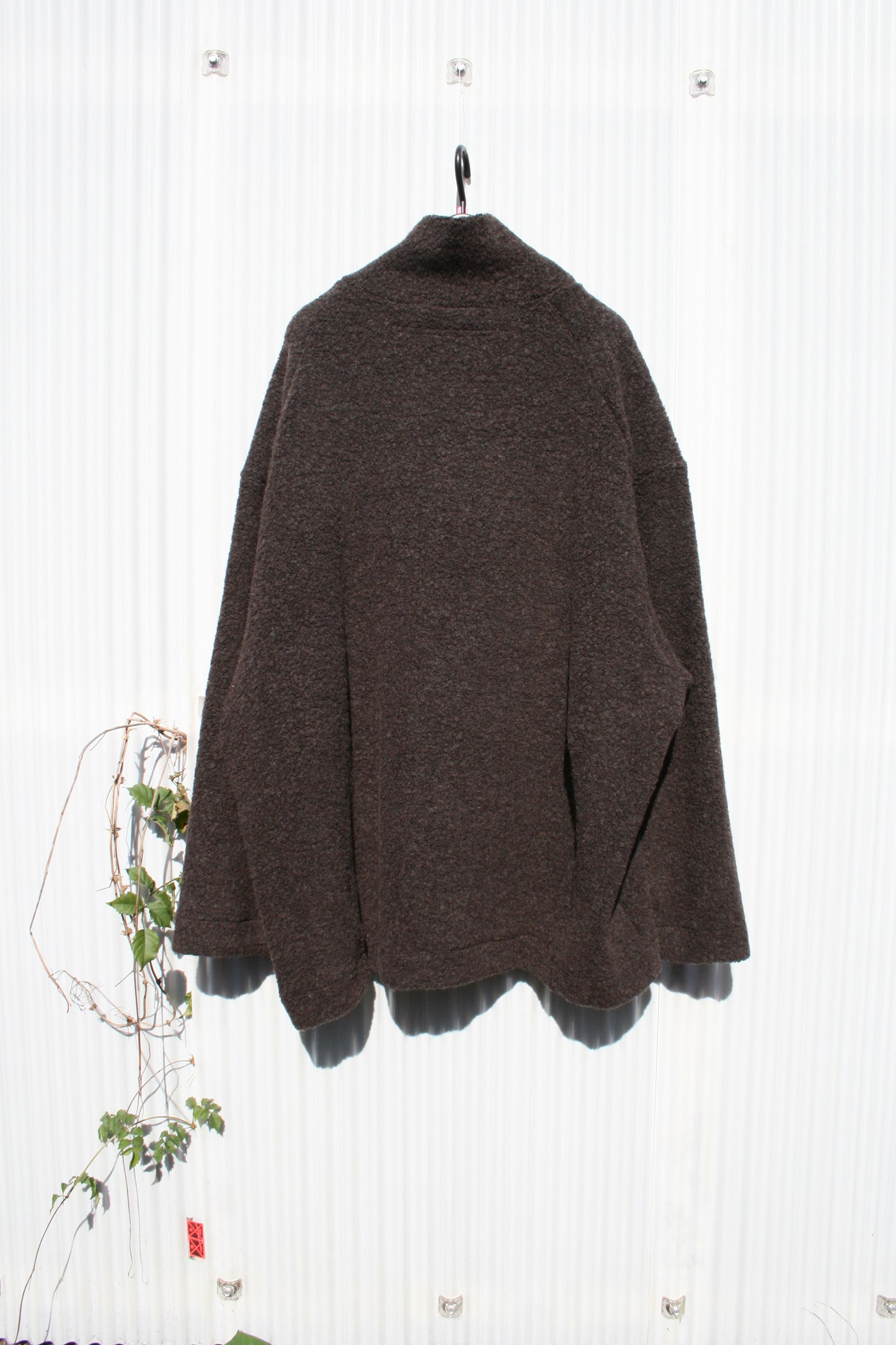 MY BEAUTIFUL LANDLET RECYCLED WOOL PILE HIGH NECK SWEATER - BROWN