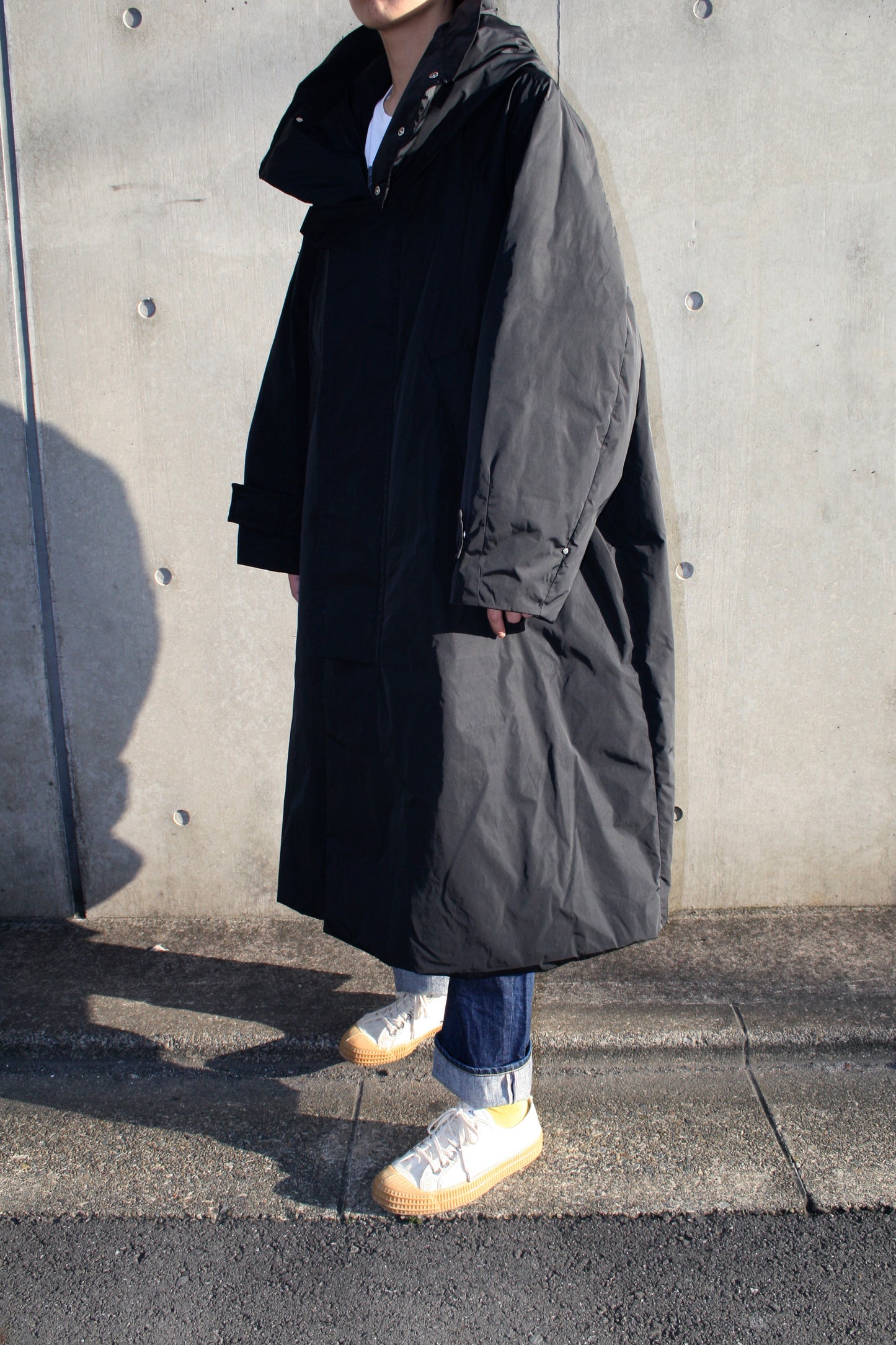 VOAAOV NYLON HIGH DENSITY CLOTH DOWN COAT