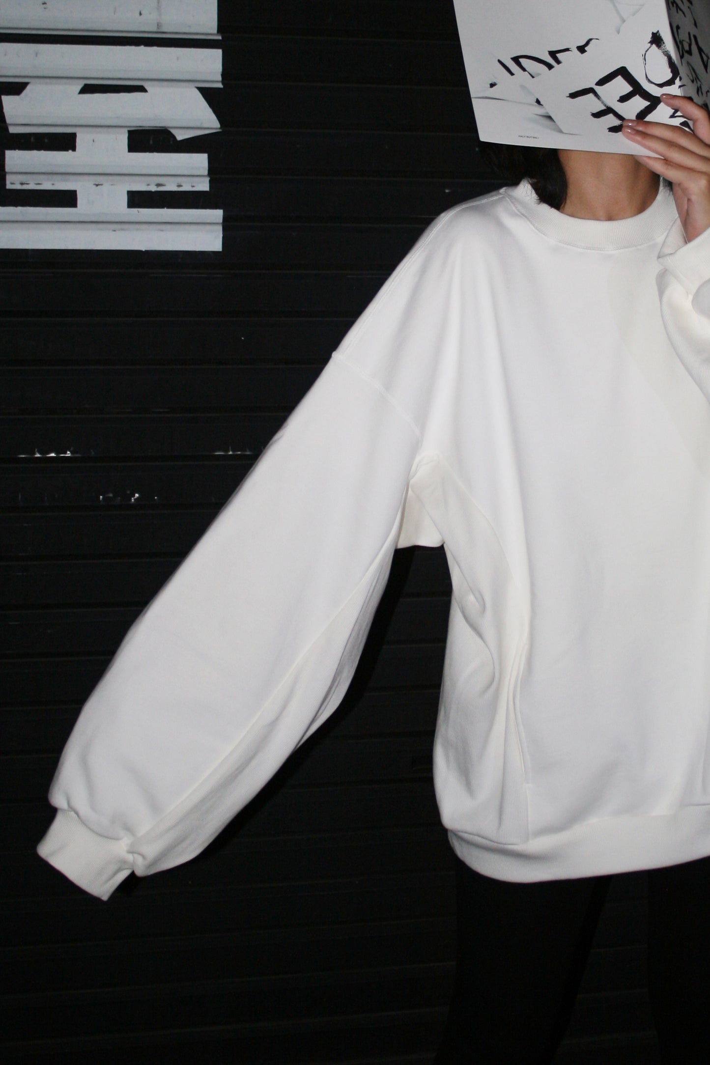 21AW, WM05-SW212051, MY BEAUTIFUL LANDLET TUMBLER BRUSHED BACK SWEATER, Off White, TOYASIDO, Tokyo, 通販.