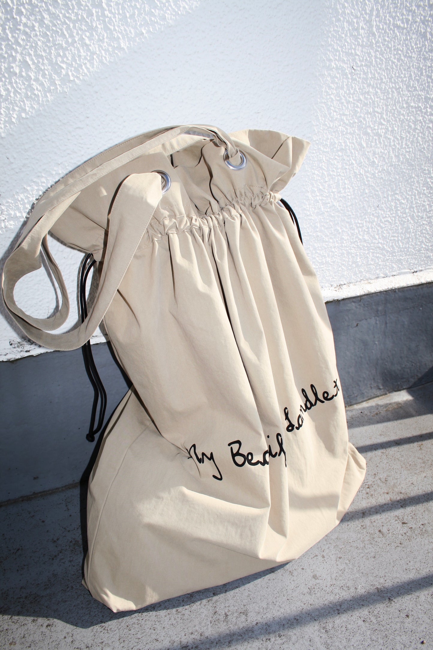 MY BEAUTIFUL LANDLET COTTON NYLON BIO PEACH TOTE BAG - BEIGE
