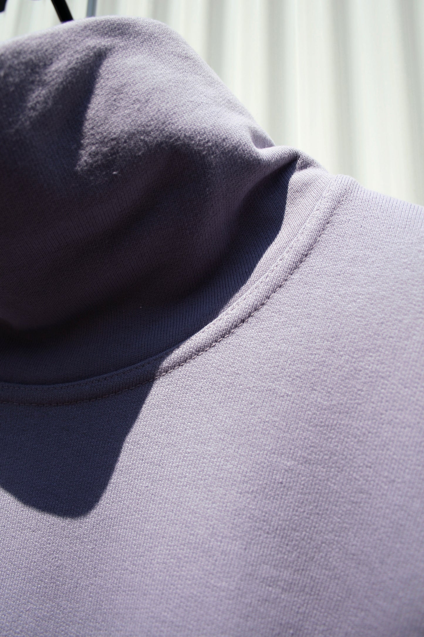 VOAAOV PILE KNITTING SWEAT SHIRT - PURPLE