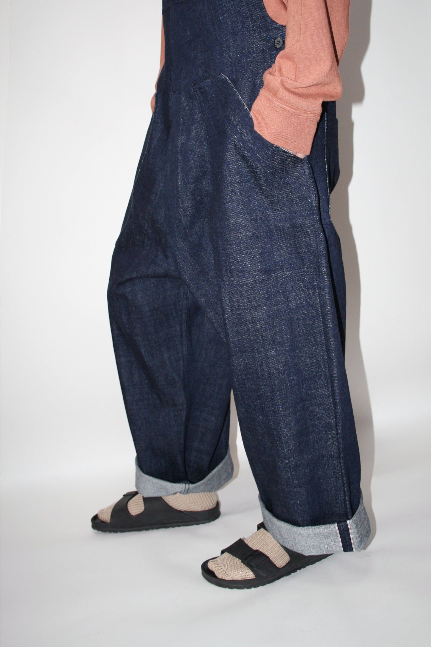 O PROJECT ORGANIC SELVEDGE DENIM DUNGAREE - KINARI / INDIGO / BLACK