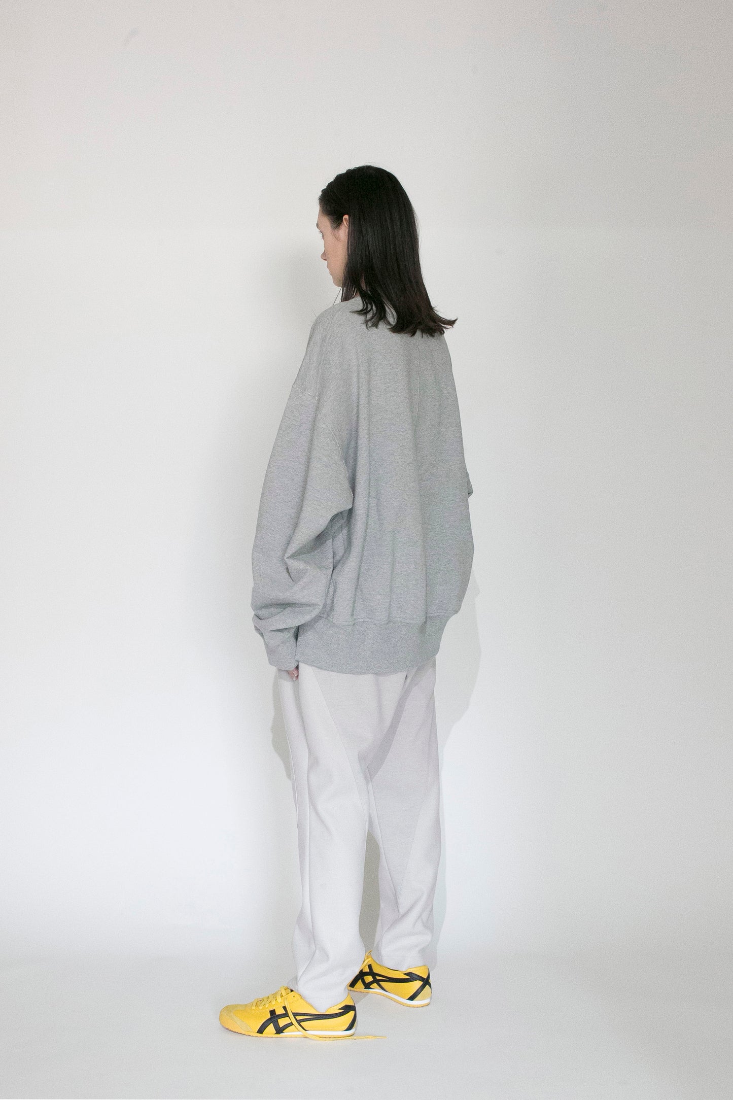 VOAAOV PILE KNITTING SWEAT SHIRT - GREY