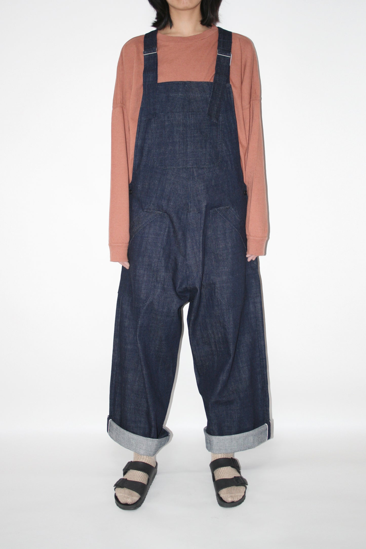 O PROJECT ORGANIC SELVEDGE DENIM DUNGAREE - KINARI / INDIGO / BLACK