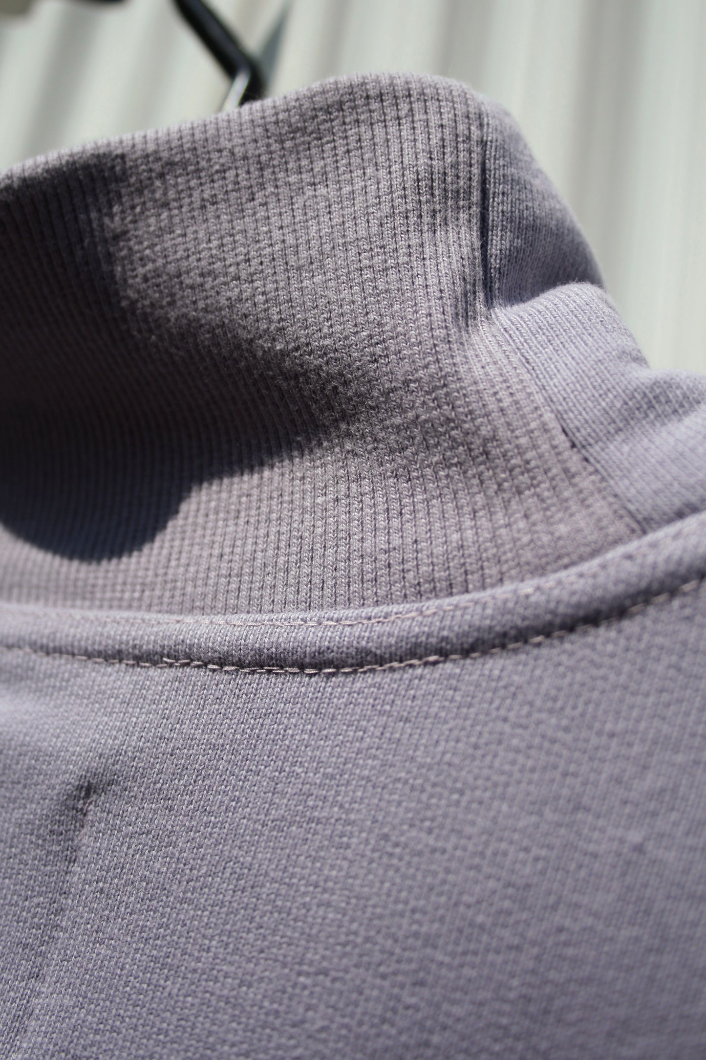 VOAAOV PILE KNITTING SWEAT SHIRT - PURPLE