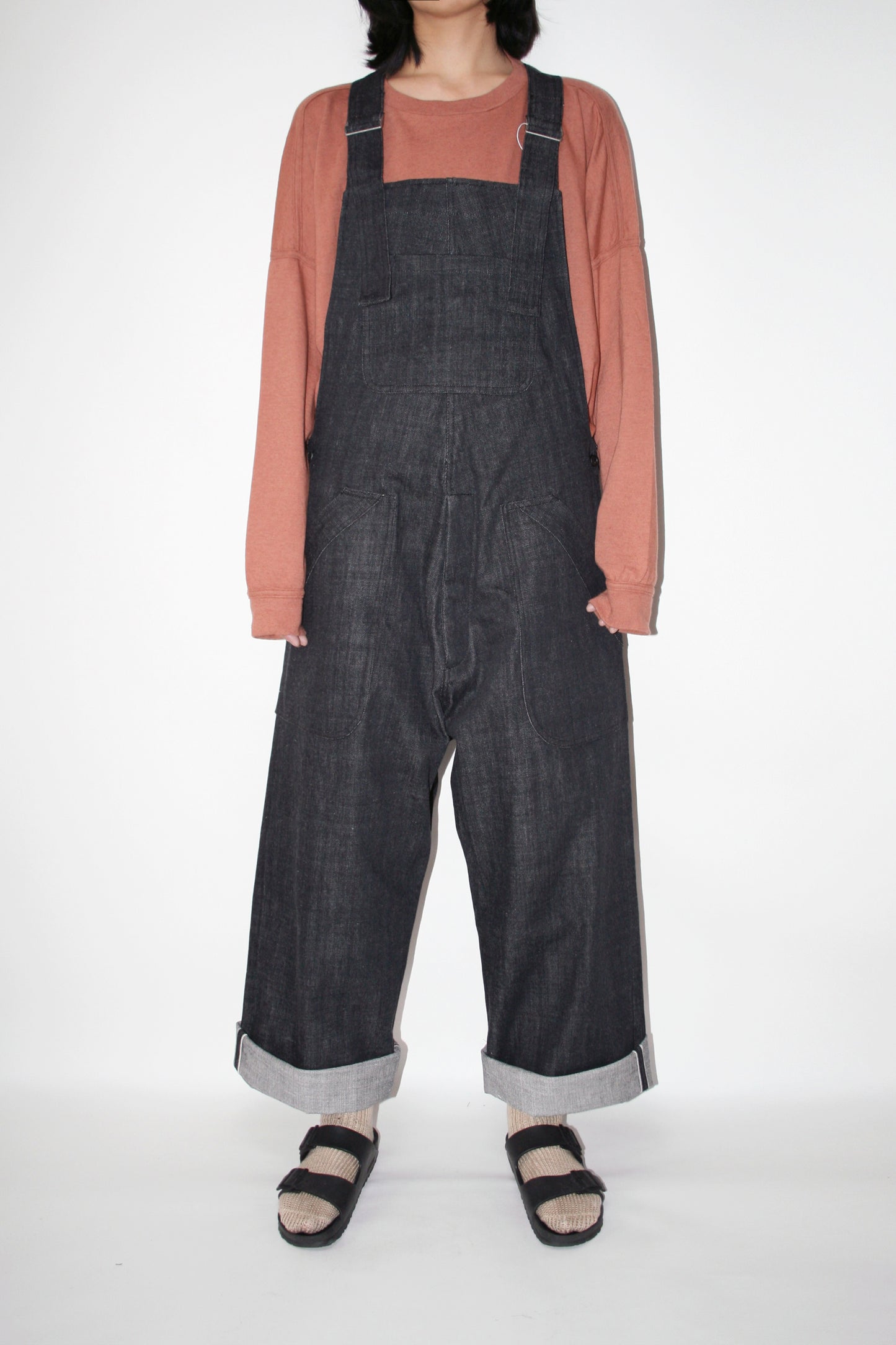 O PROJECT ORGANIC SELVEDGE DENIM DUNGAREE - KINARI / INDIGO / BLACK