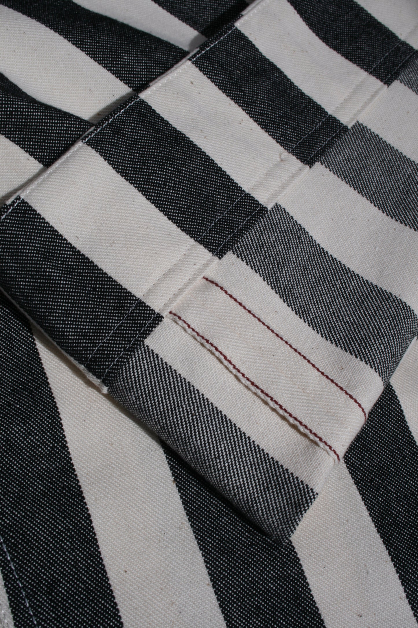 O PROJECT BOLD STRIPED DENIM TROUSERS - KINARI×BLACK