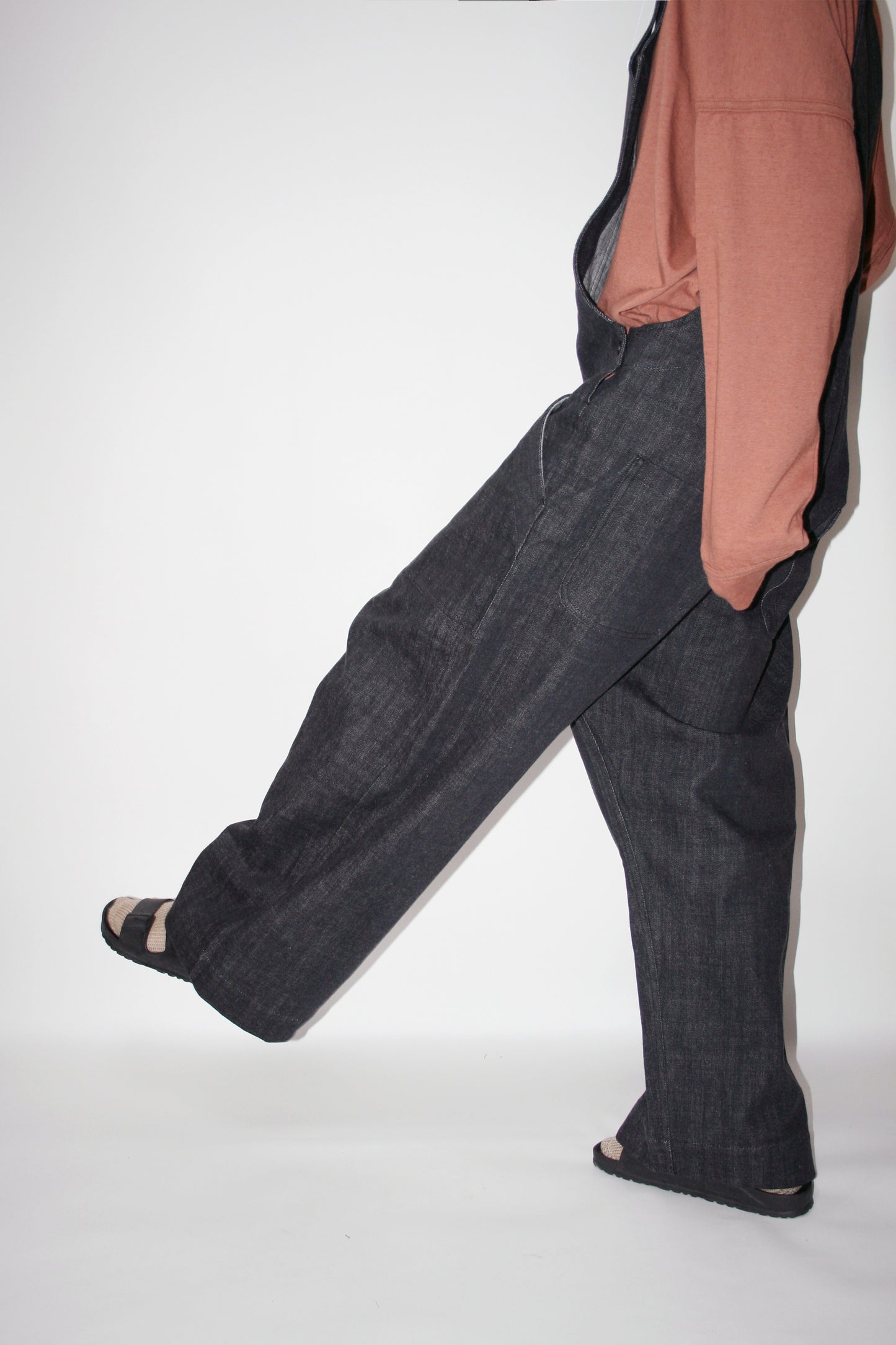 O PROJECT ORGANIC SELVEDGE DENIM DUNGAREE - KINARI / INDIGO / BLACK