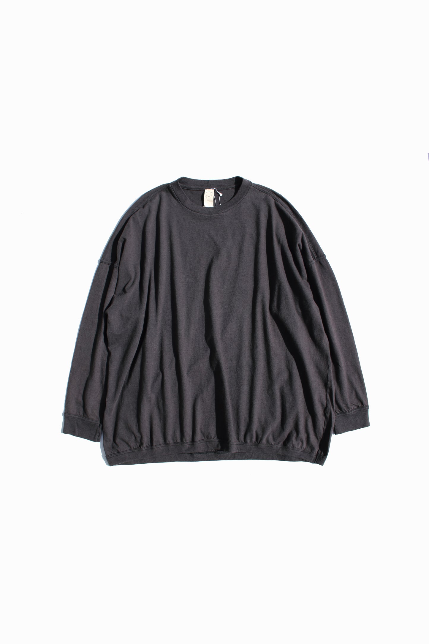 O PROJECT HEMP COTTON JERSEY LS TEE - BLACK