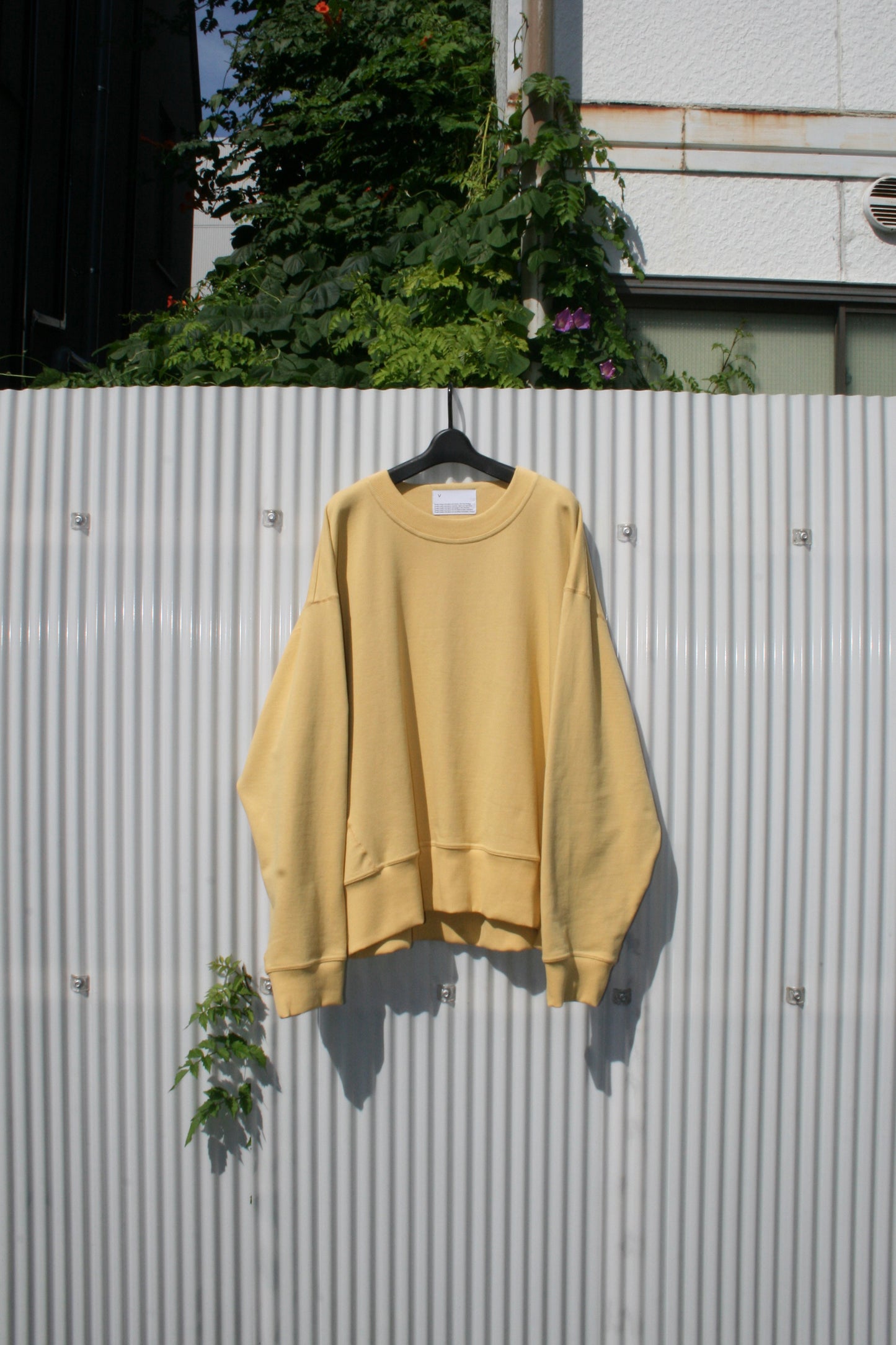 VOAAOV PILE KNITTING SWEAT SHIRT - YELLOW