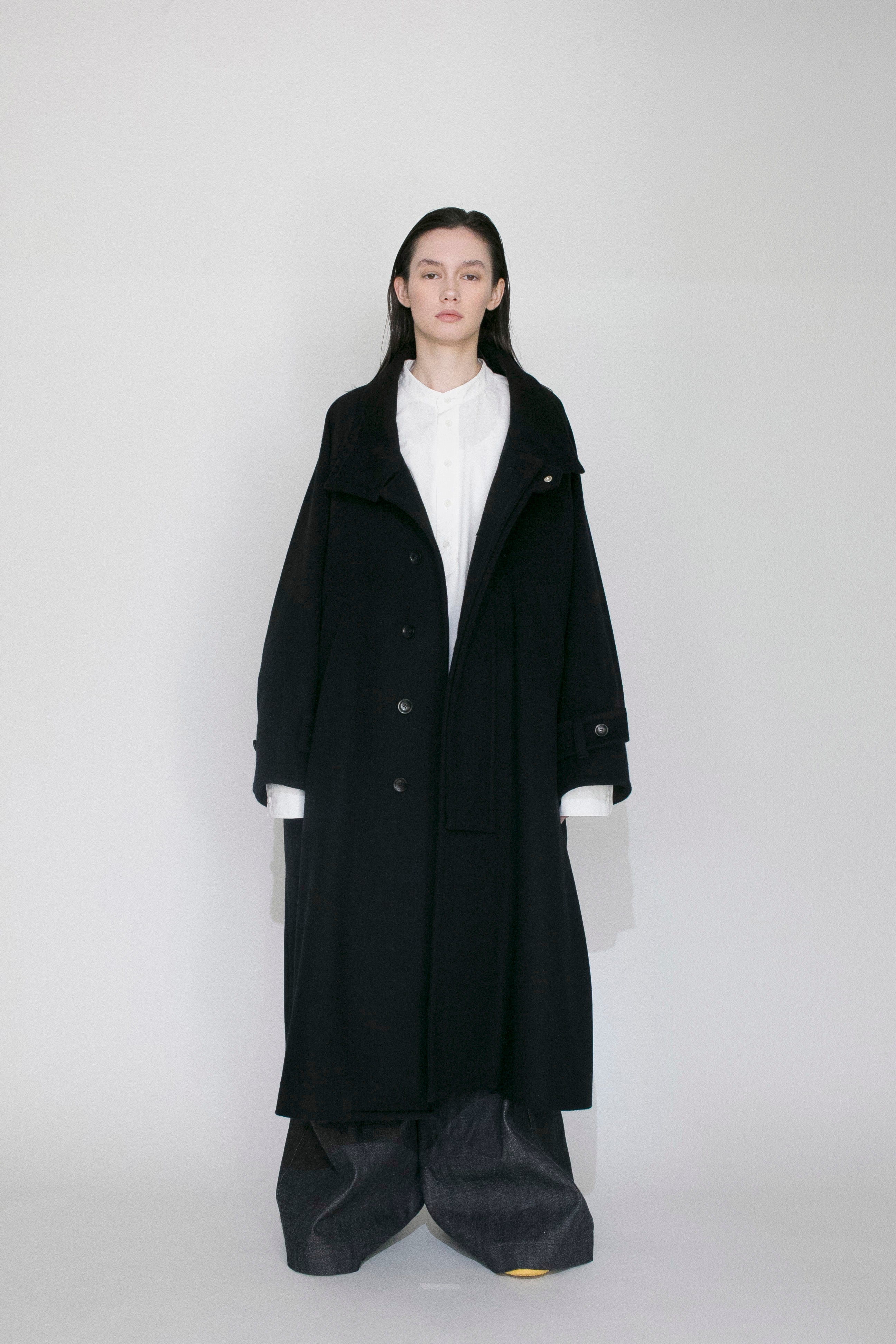 ジャケット・アウター VOAAOV S100 WOOL BEAVER DOUBLE LONG COAT VOAAOV S100 WOOL BEAVER LONG COAT - BLACK – TOYASIDO