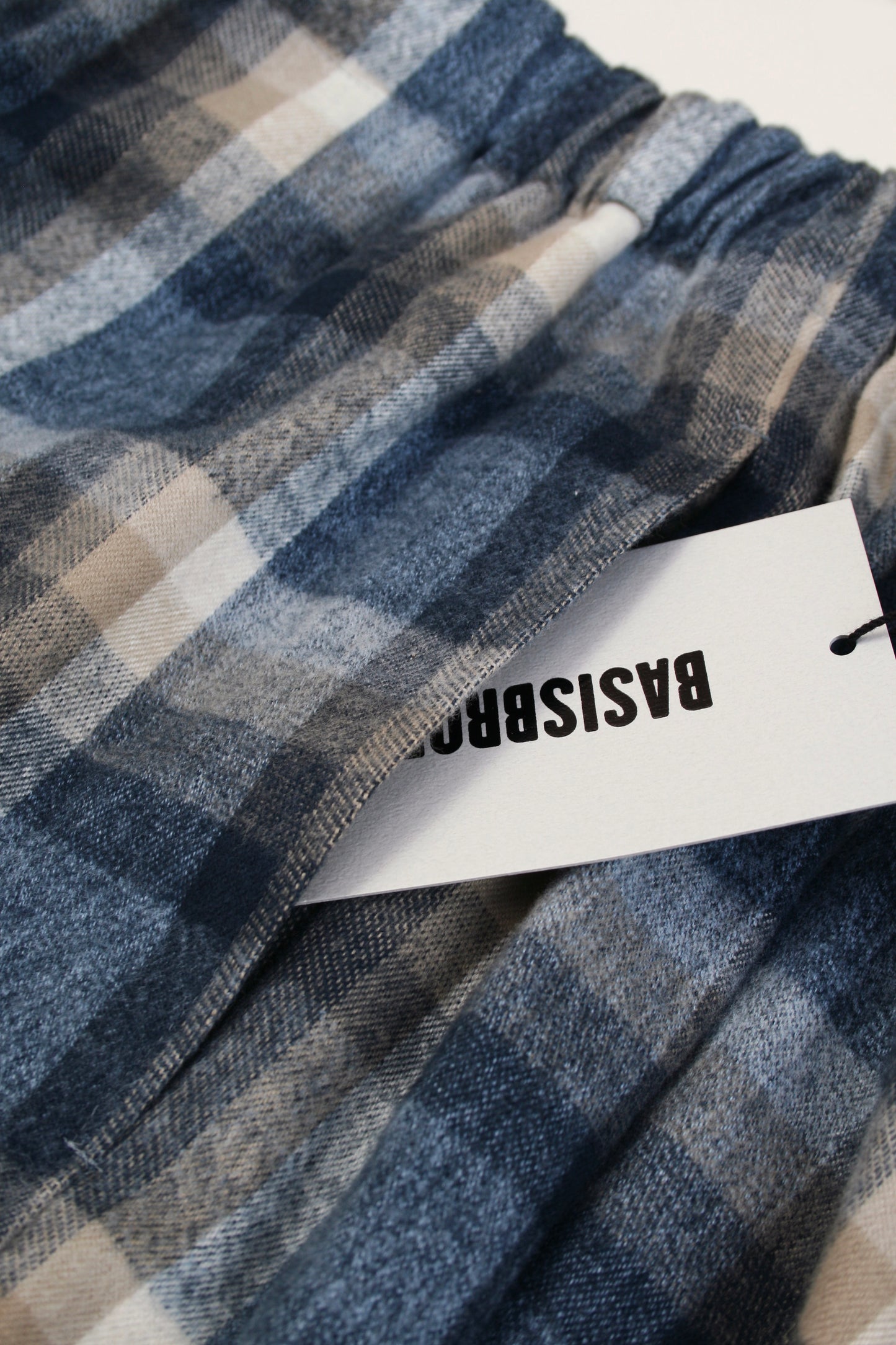 BASISBROEK REOVERT PANTS - BEIGE CHECK / BLUE CHECK