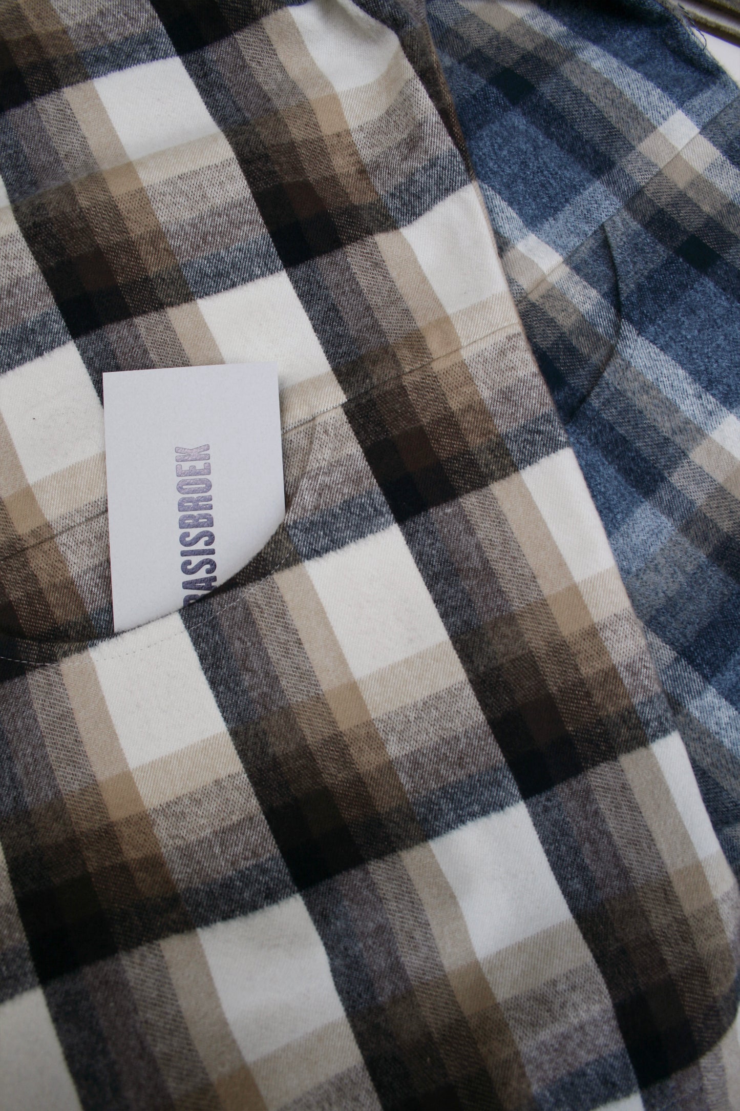 BASISBROEK ESSEN JACKET - BEIGE CHECK / BLUE CHECK