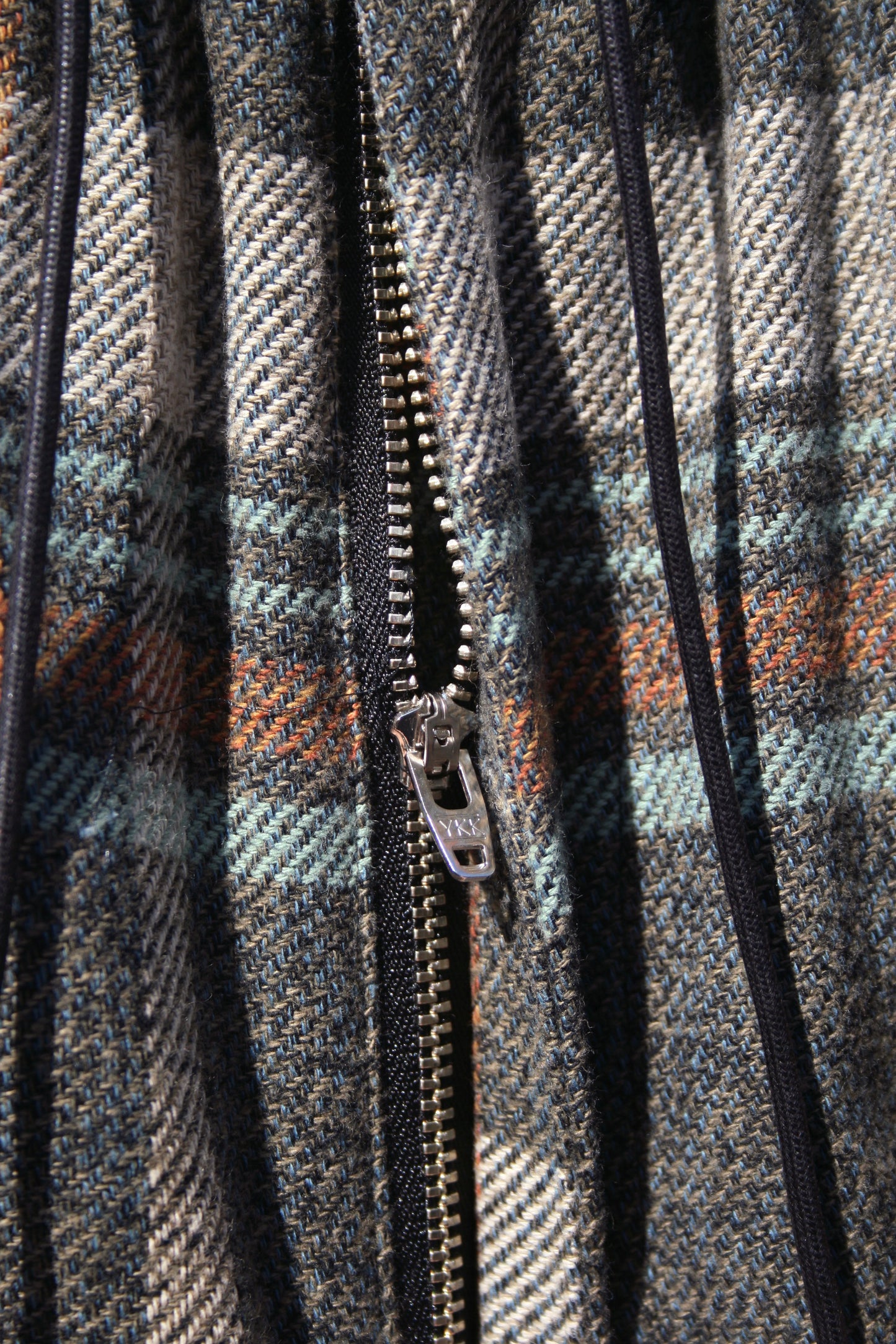 MY BEAUTIFUL LANDLET HEATHER MIX CHECKED COTTON WIDE EASY PANTS