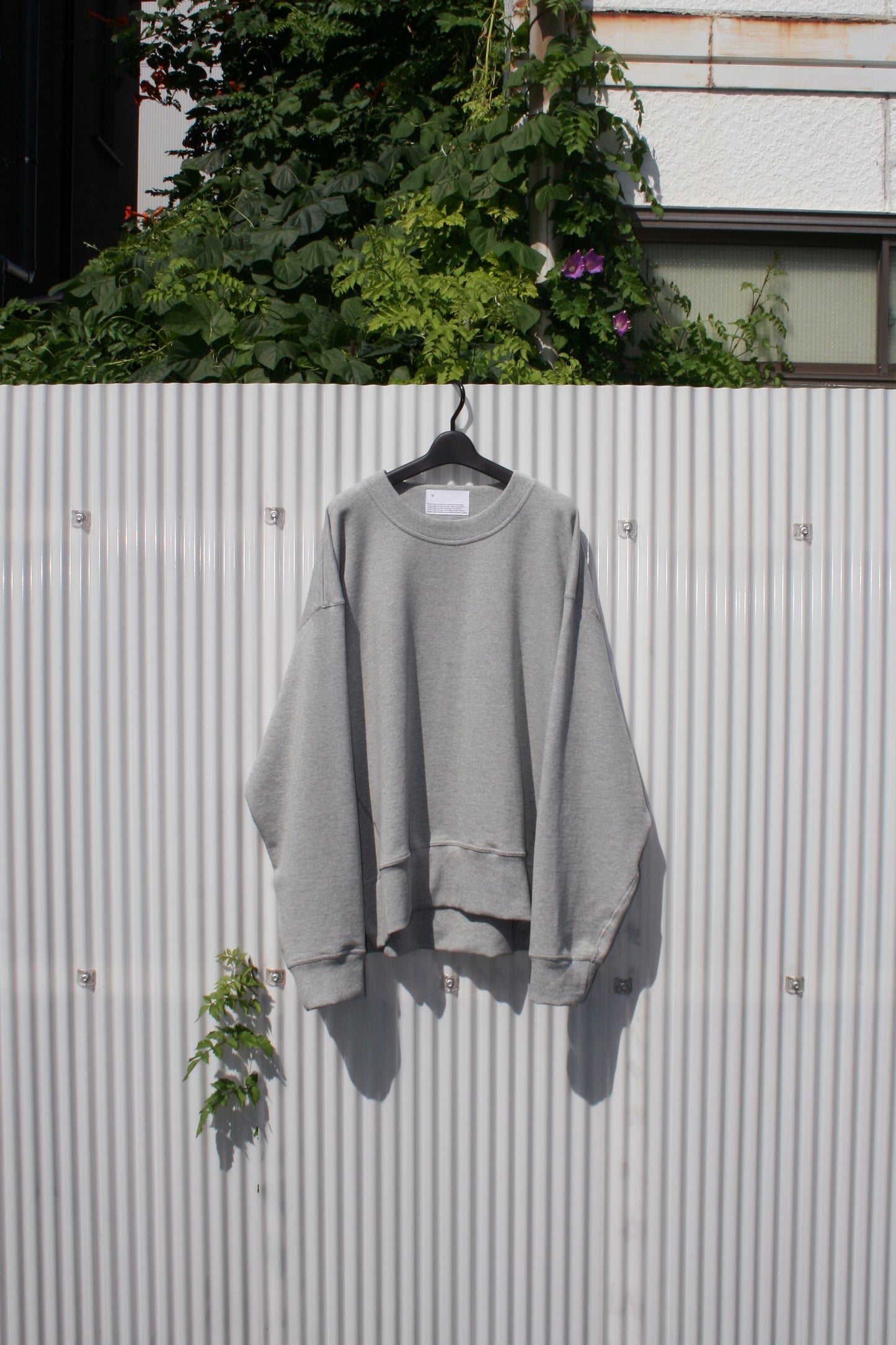 VOAAOV PILE KNITTING SWEAT SHIRT - GREY