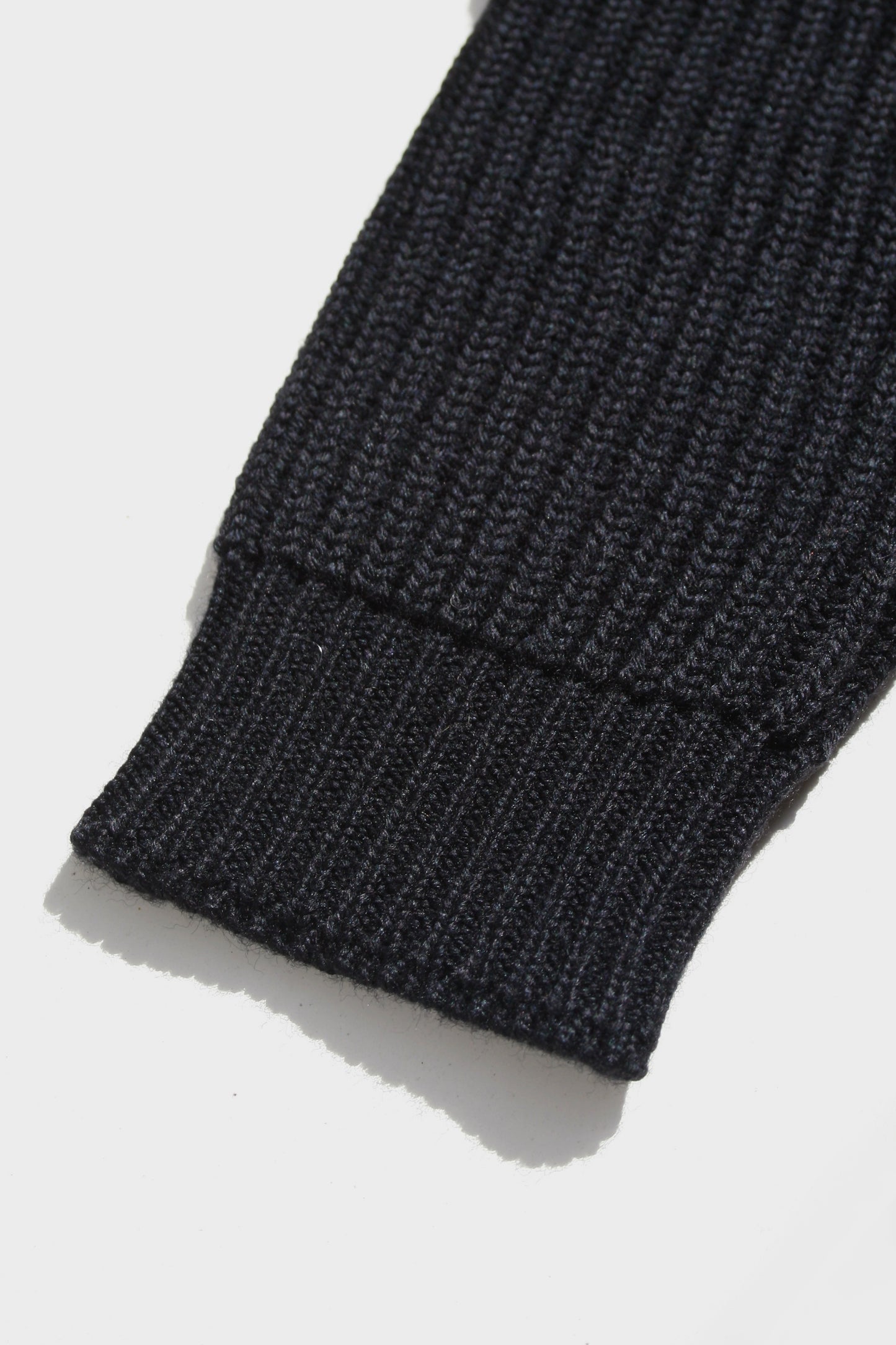 O PROJECT FINE MERINO WOOL KNITTED CARDIGAN COAT - BLACK