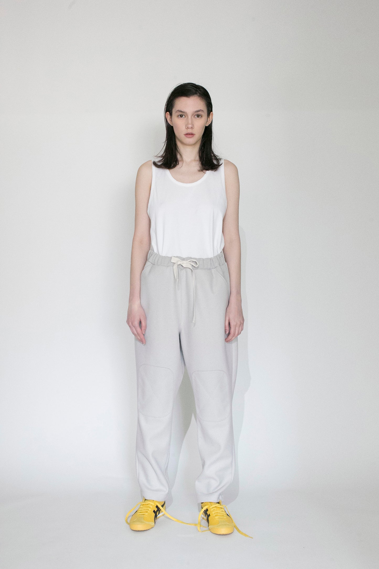 VOAAOV HYBRID RELUX JERJEY PANTS - LIGHT GRAY