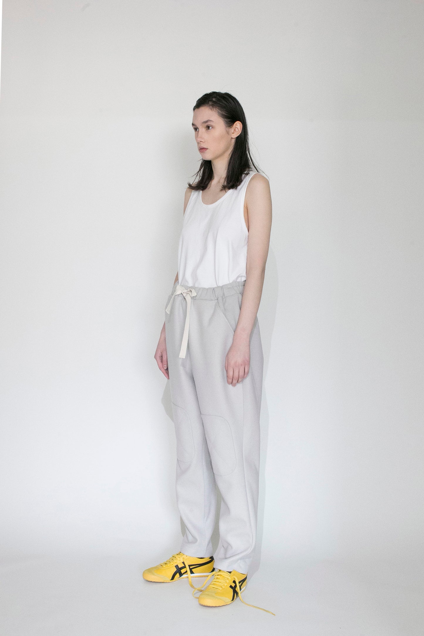 VOAAOV HYBRID RELUX JERJEY PANTS - LIGHT GRAY