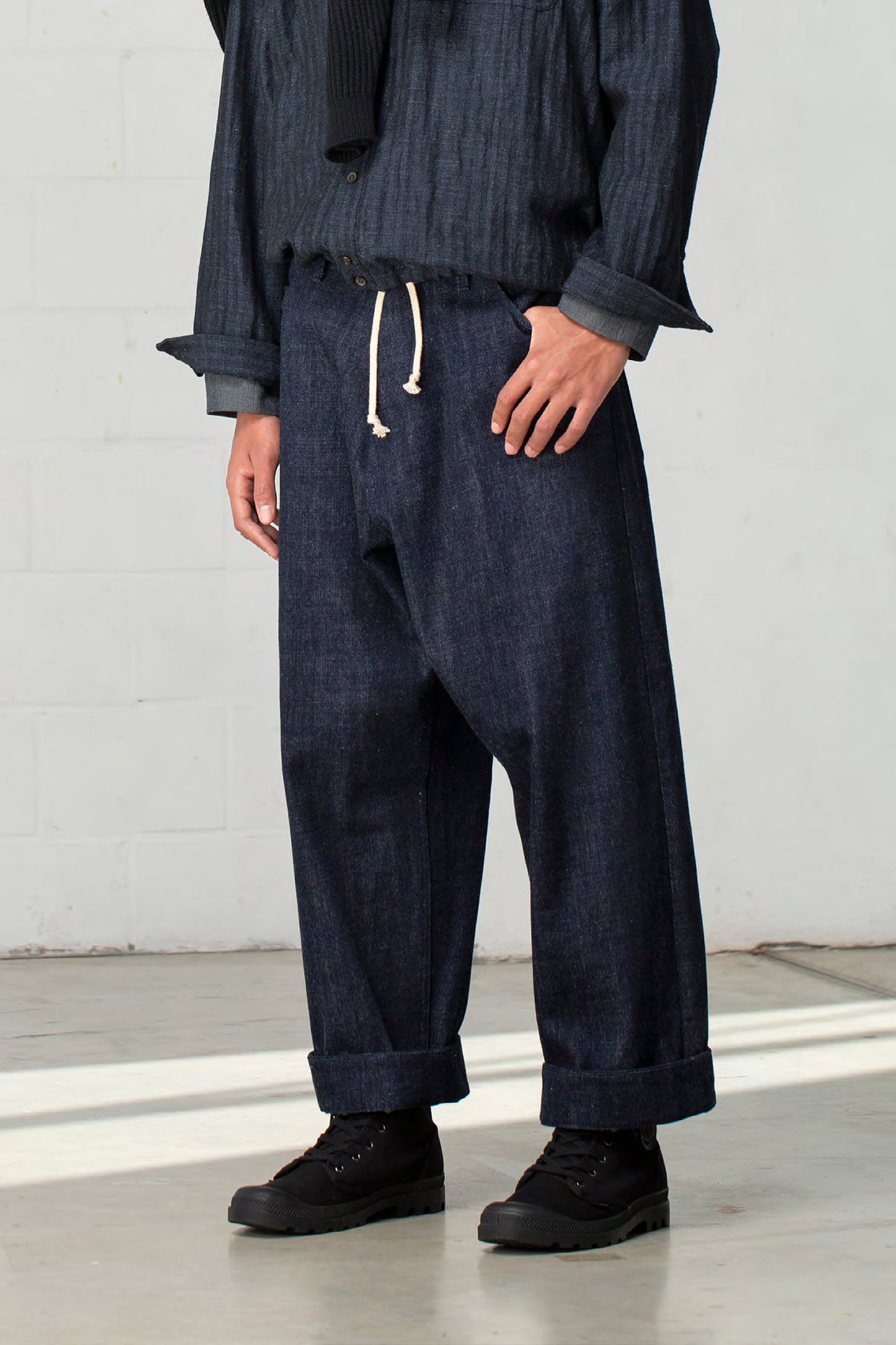 O PROJECT SELVEDGE DENIM TROUSERS - INDIGO