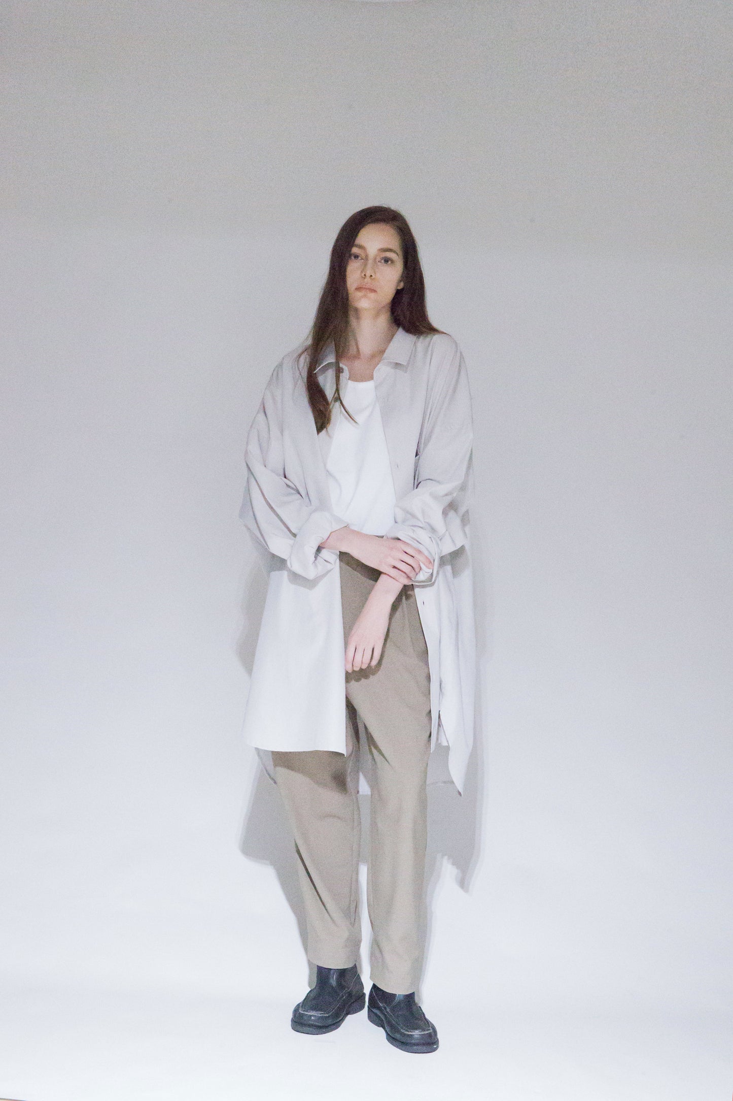 VOAAOV XXXXL SHIRT - IVORY