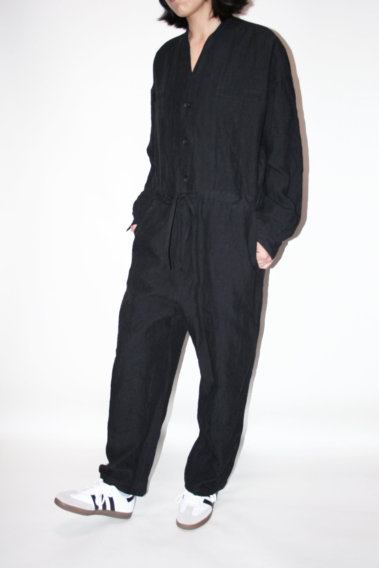 BASISBROEK LEIDEN JUMPSUIT - BLACK