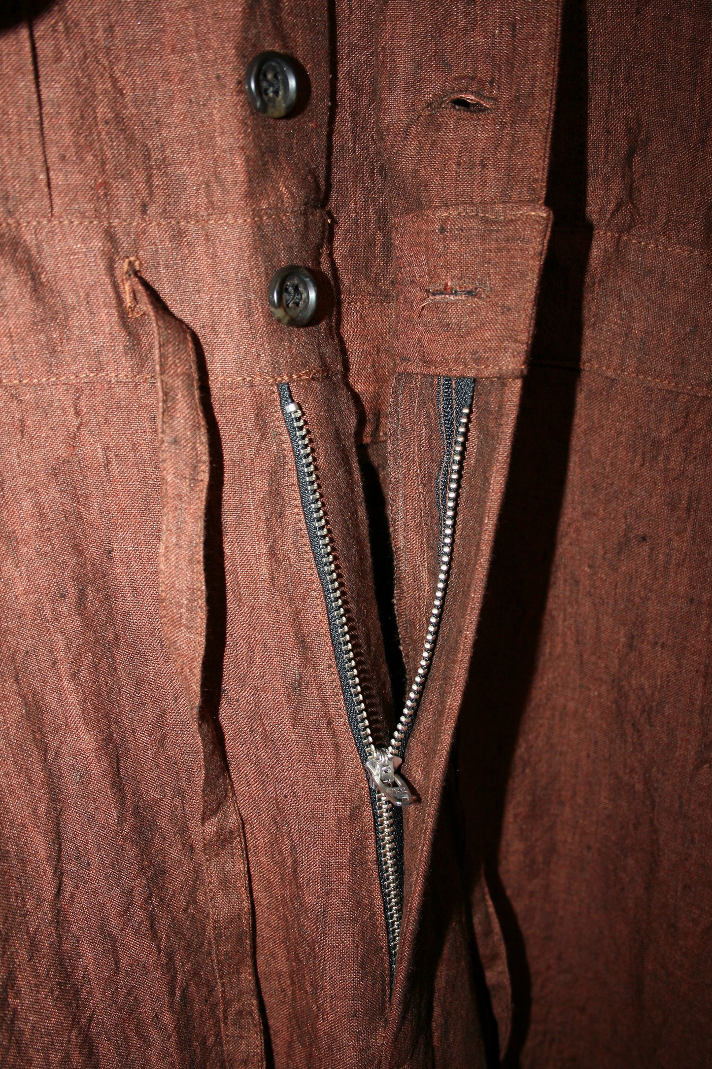 BASISBROEK  LEIDEN JUMPSUIT - CHOCO