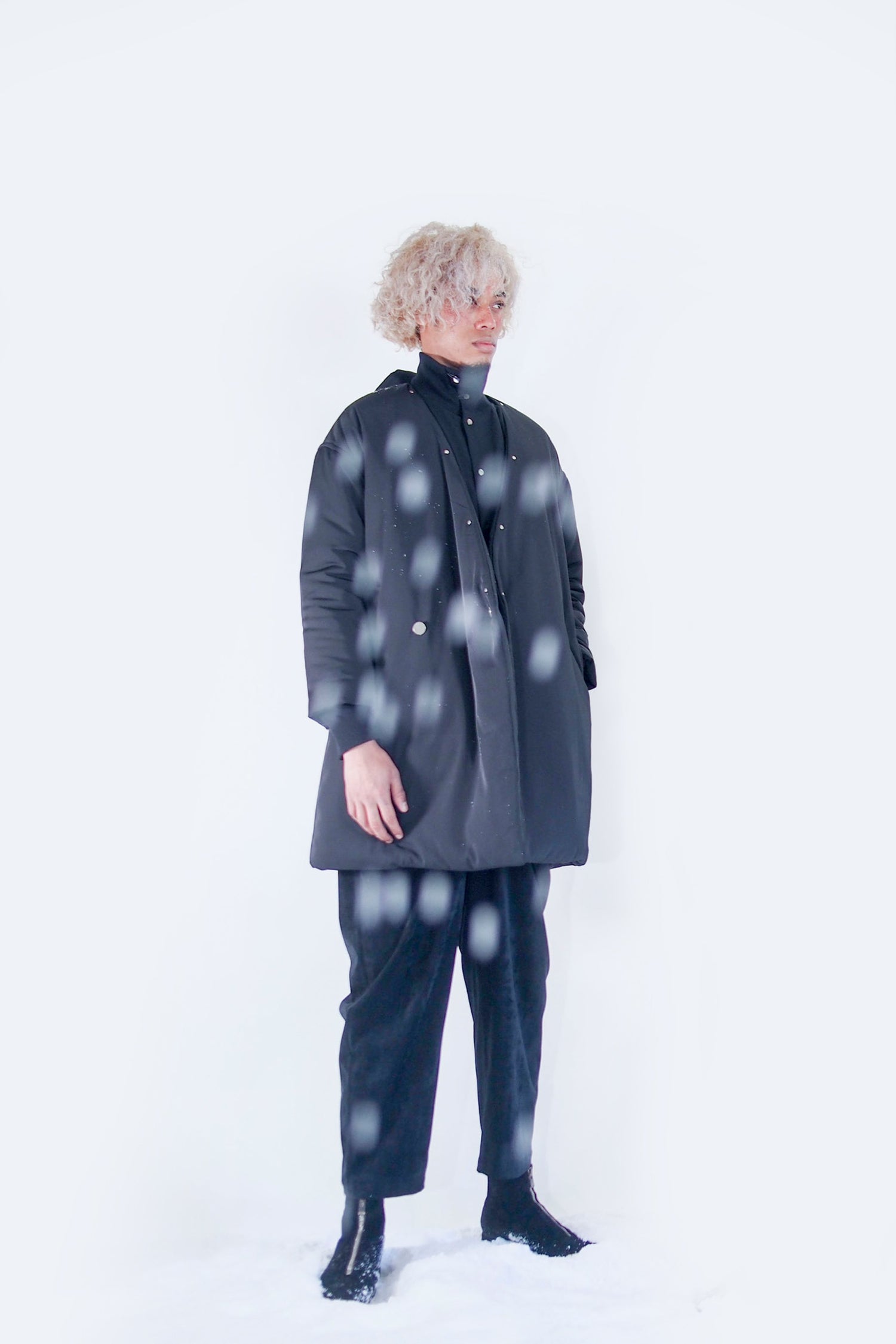 21AW, EH43C-02, EDWINA HORL SEELENWARMER MANTEL GEPOLSTERT, petbottle black, black, Eewina Hörl (エドウィナホール) / Edwina Horl / Edwina Hoerl を取扱う正規通販ストアTOYASIDO。