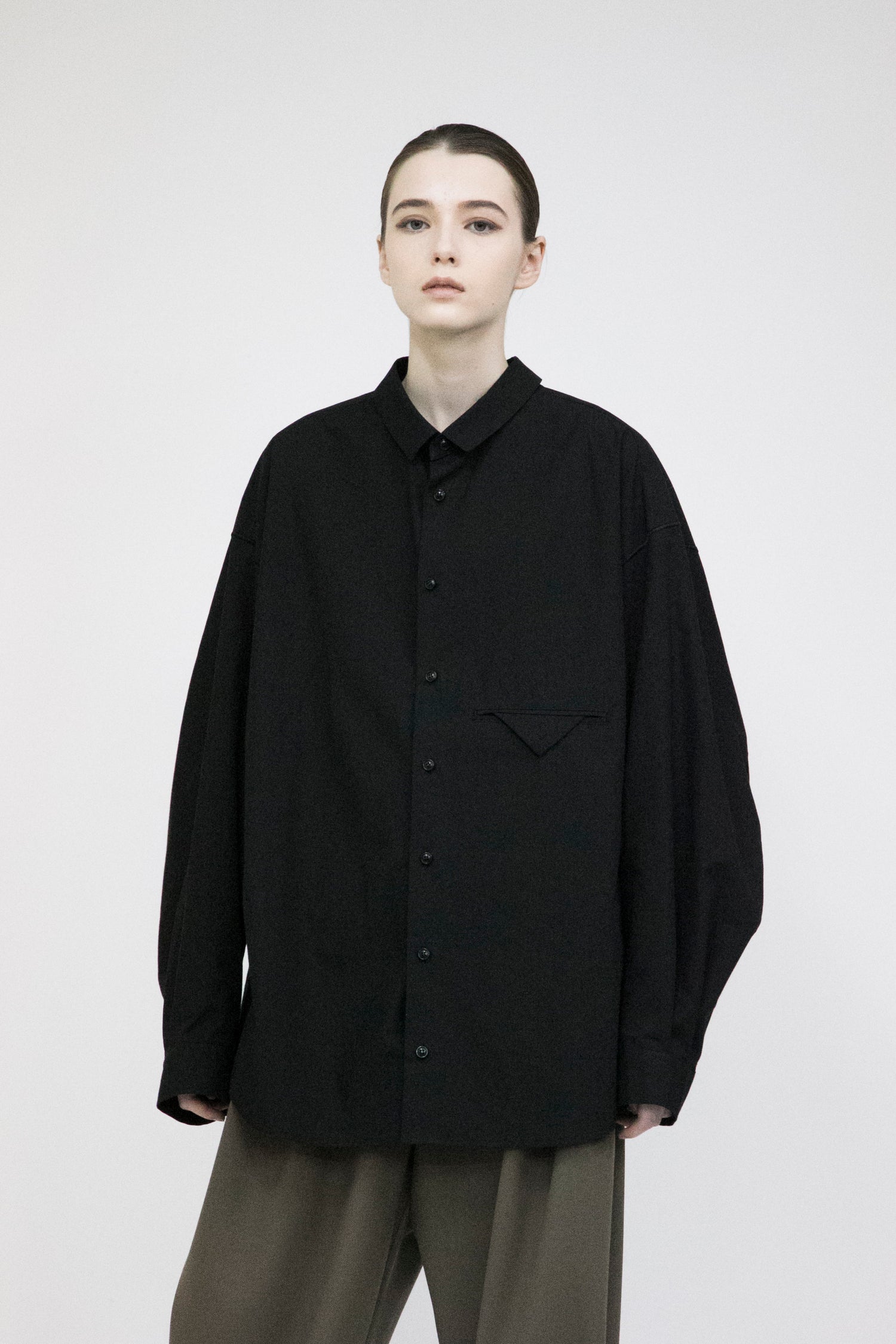 2021 AW, VOSH-G12, VOAAOV ORGANIC COTTON BROAD SHIRT, Black, made in Japan, TOYASIDO, 通販.