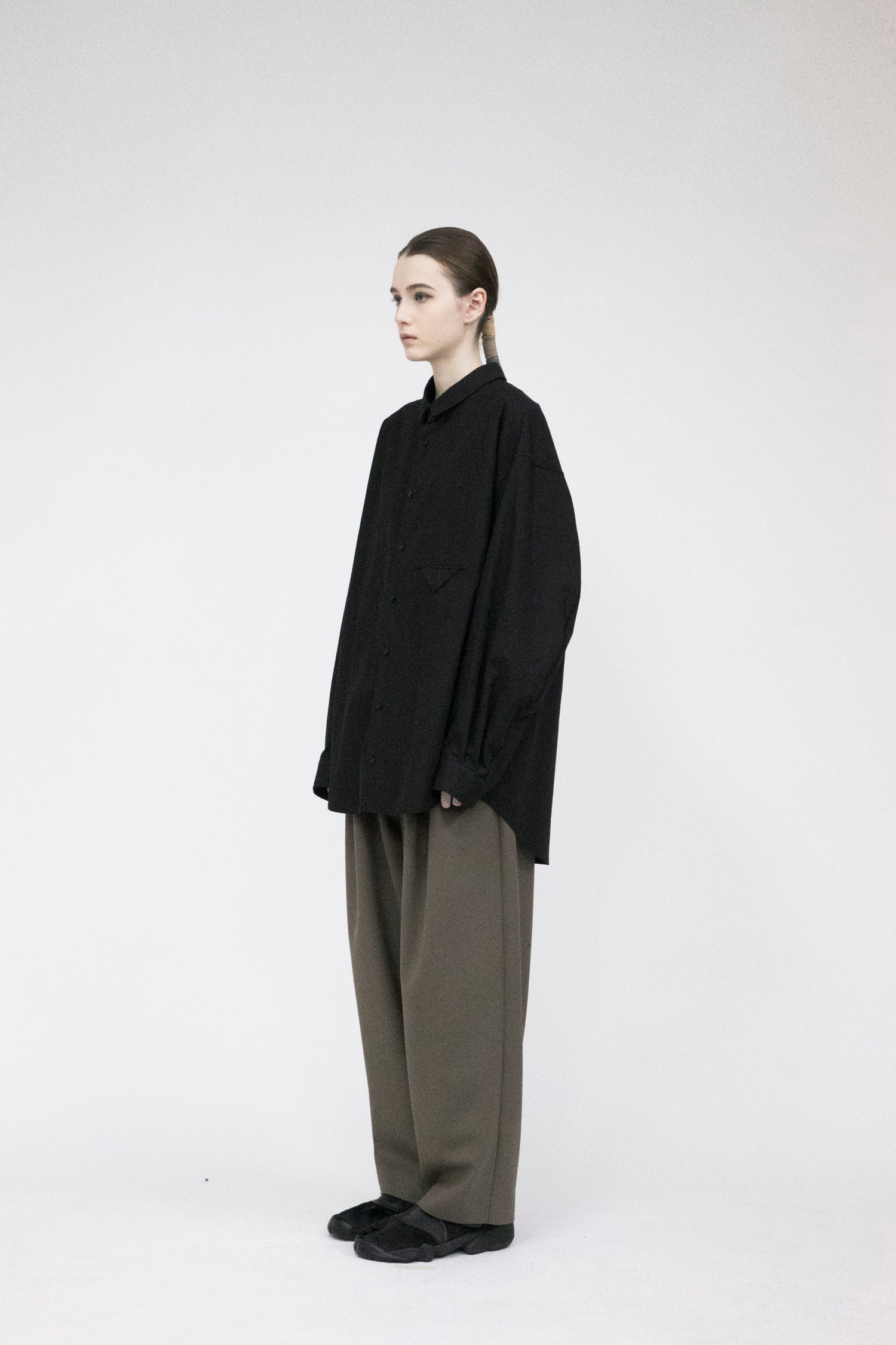 2021 AW, VOSH-G12, VOAAOV ORGANIC COTTON BROAD SHIRT, Black, made in Japan, TOYASIDO, 通販.