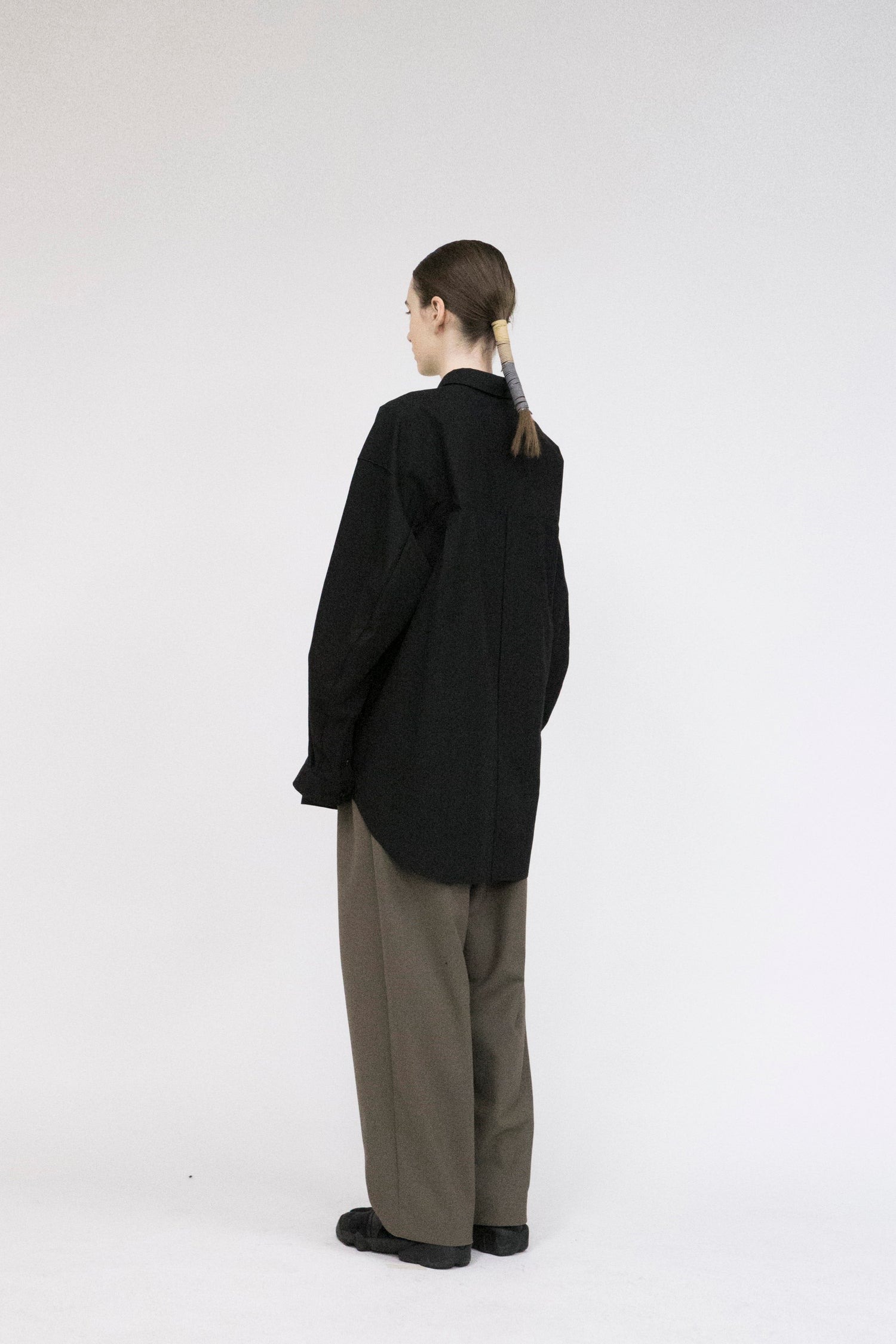 2021 AW, VOSH-G12, VOAAOV ORGANIC COTTON BROAD SHIRT, Black, made in Japan, TOYASIDO, 通販.