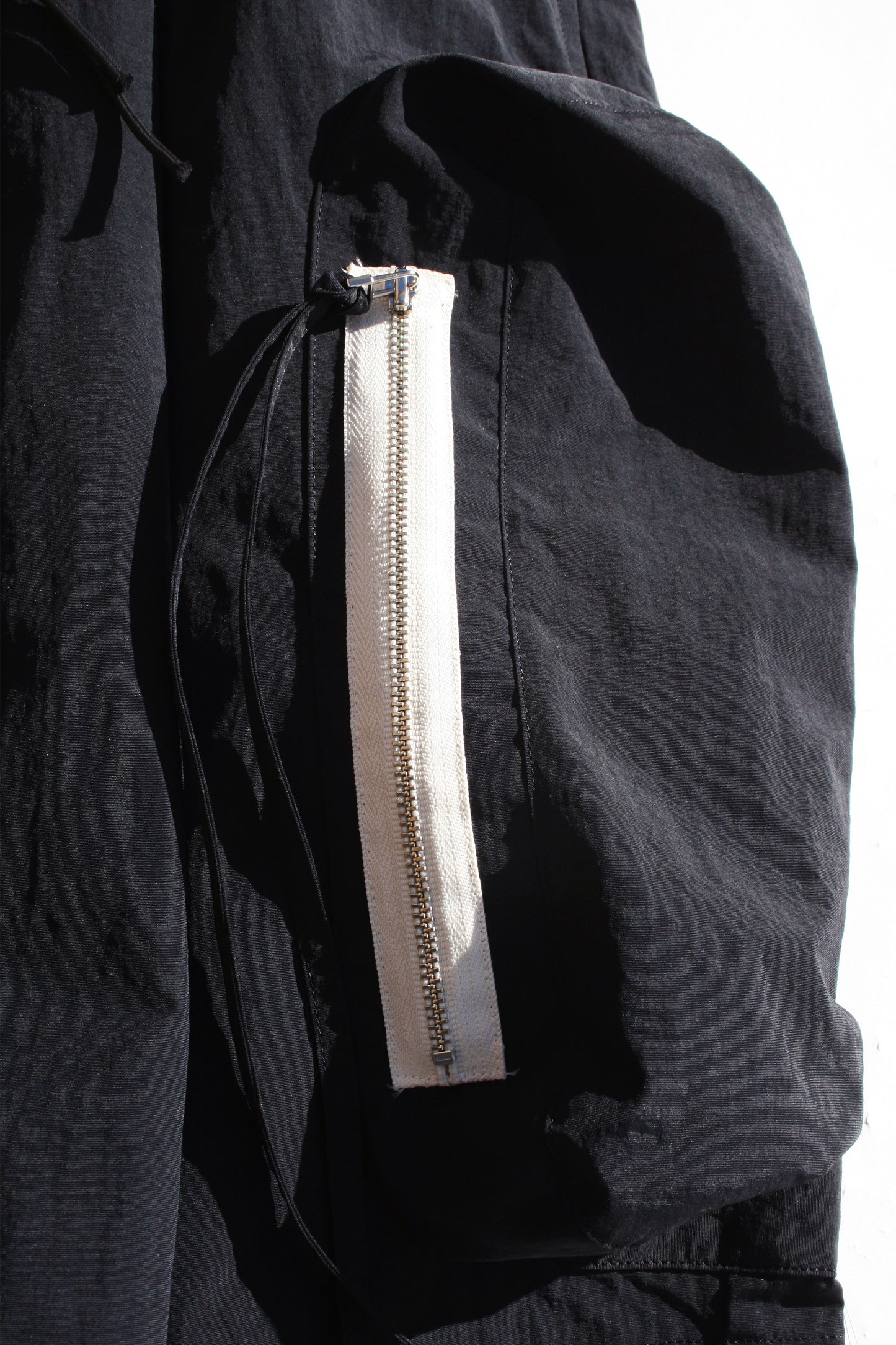MY BEAUTIFUL LANDLET NYLON DYED TAFFETA SHORTS - BLACK