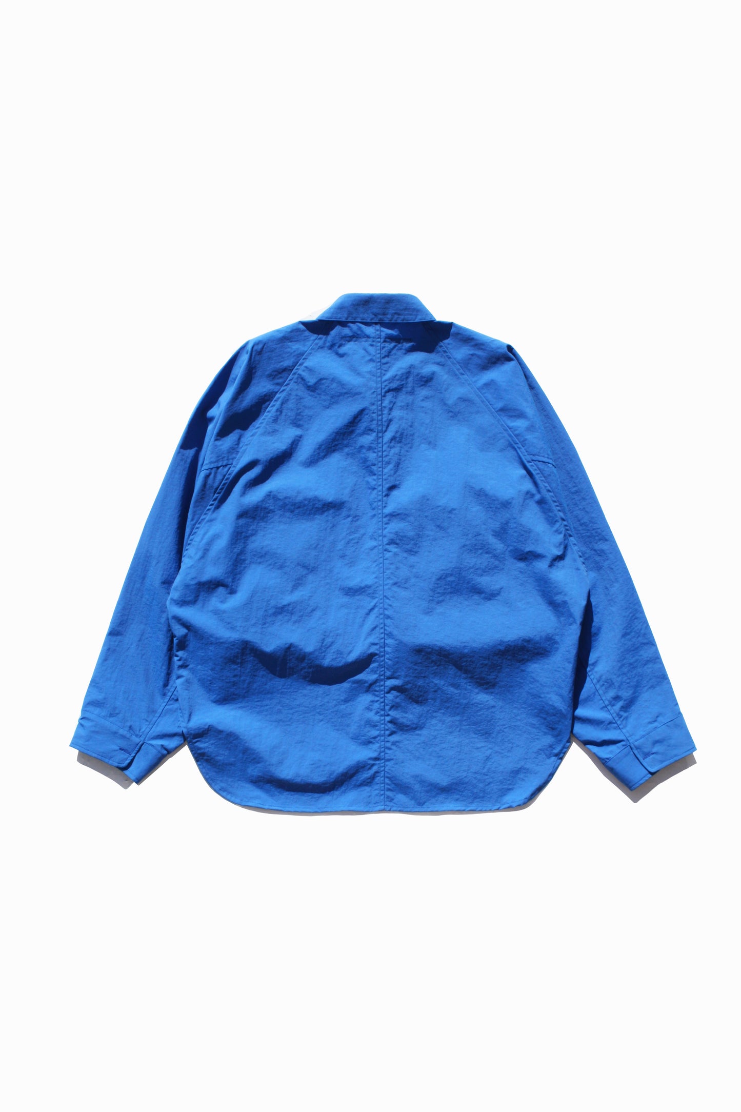 MY BEAUTIFUL LANDLET NYLON DYED TAFFETA BIG POCKET SHIRT - BLUE