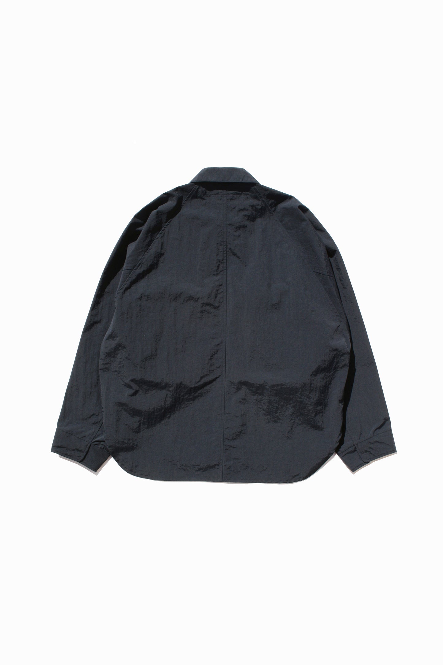 MY BEAUTIFUL LANDLET NYLON DYED TAFFETA BIG POCKET SHIRT - BLACK