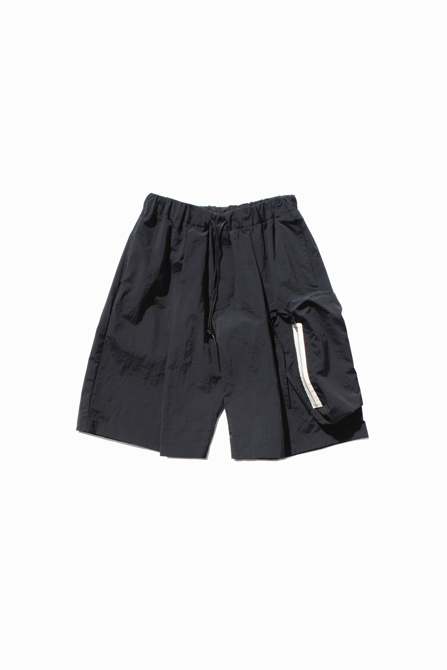 MY BEAUTIFUL LANDLET NYLON DYED TAFFETA SHORTS - BLACK