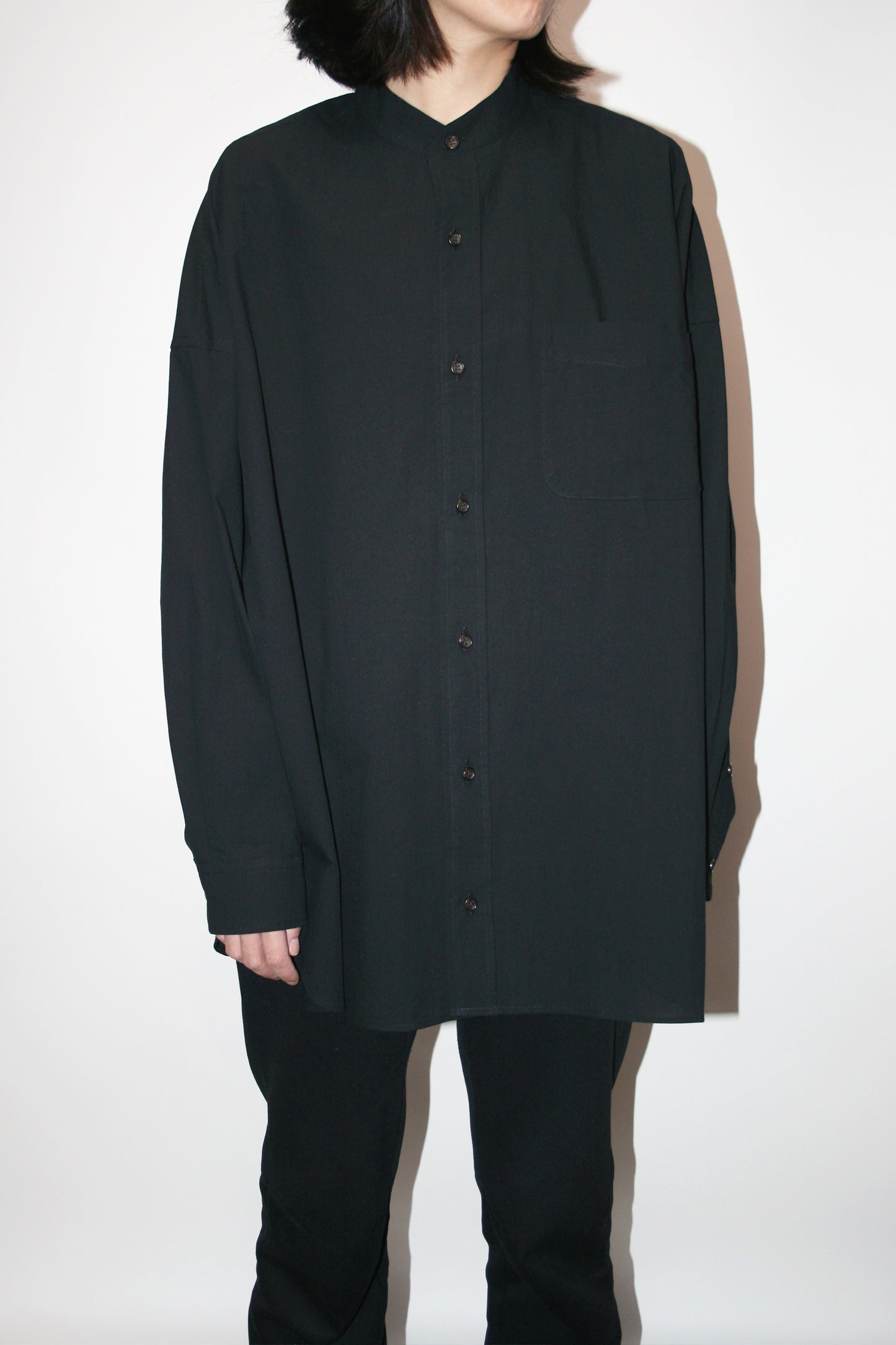 BASISBROEK RONSE L/S SHIRT - BLACK