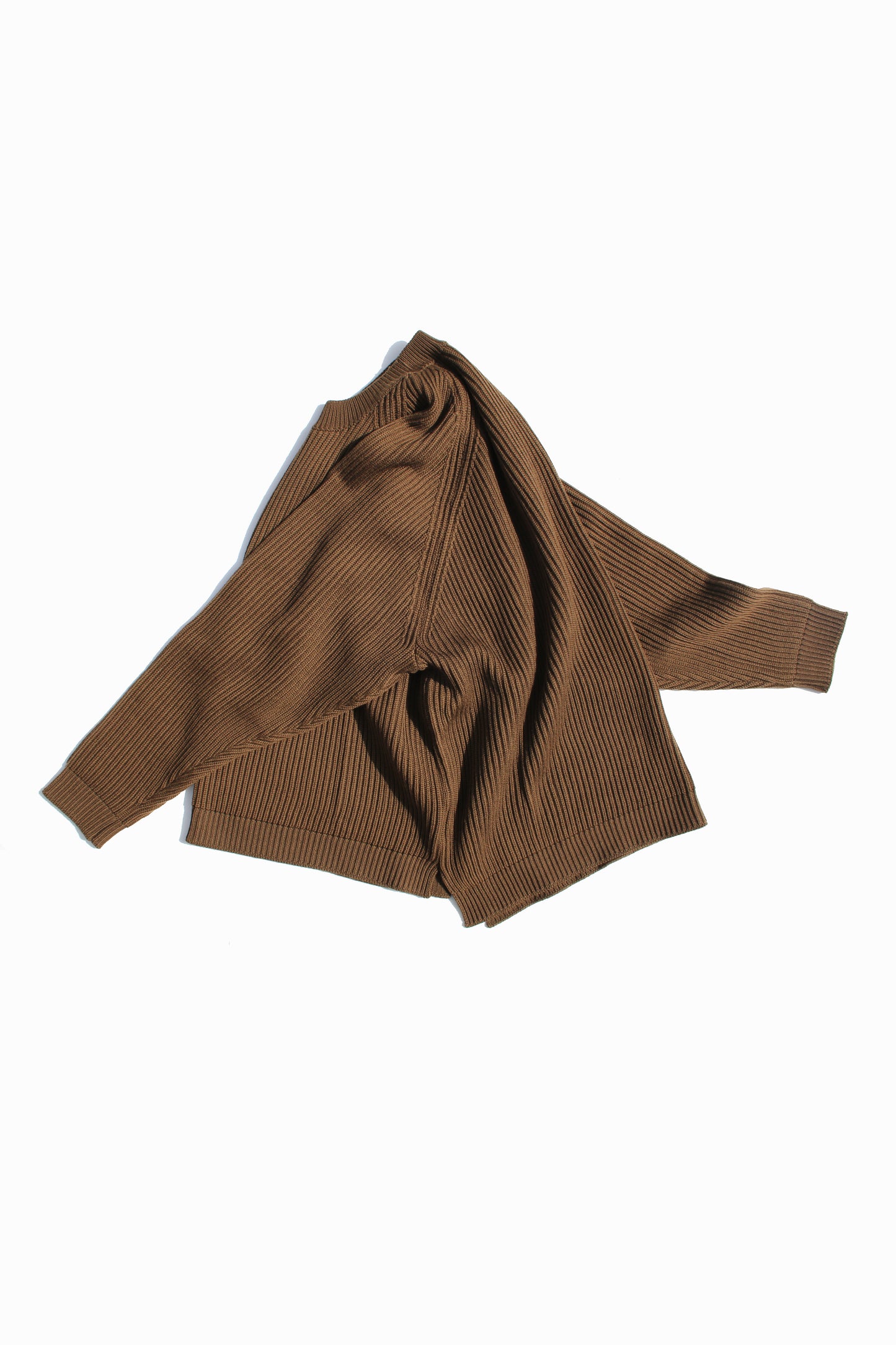 O PROJECT FINE MERINO WOOL KNITTED CREW NECK - MUD