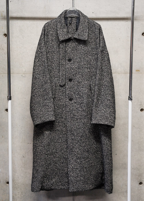 MY BEAUTIFUL LANDLET MARINI CLASSIC WOOL LONG COAT - BLACK