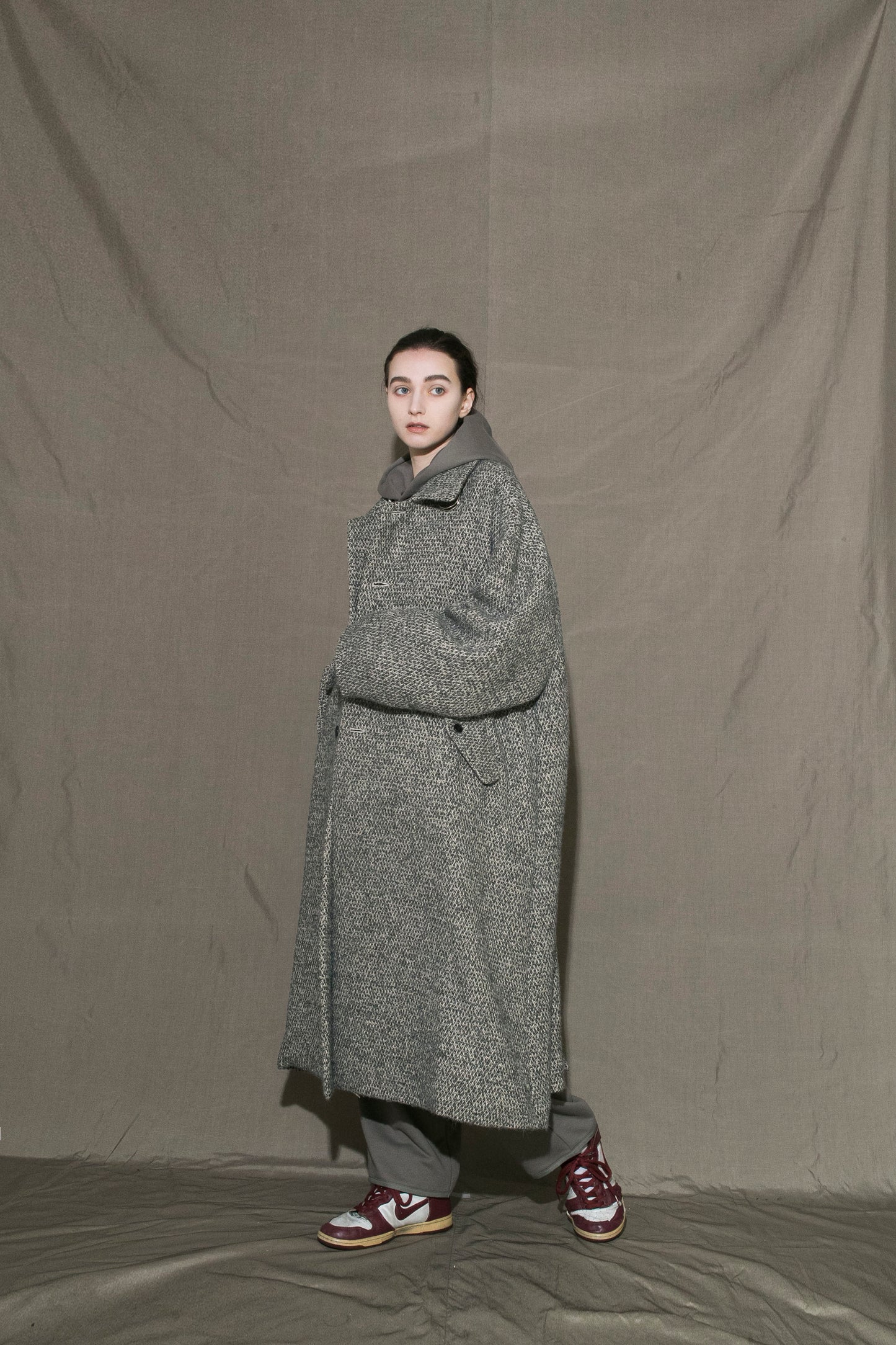 MY BEAUTIFUL LANDLET MARINI CLASSIC WOOL LONG COAT - BLACK