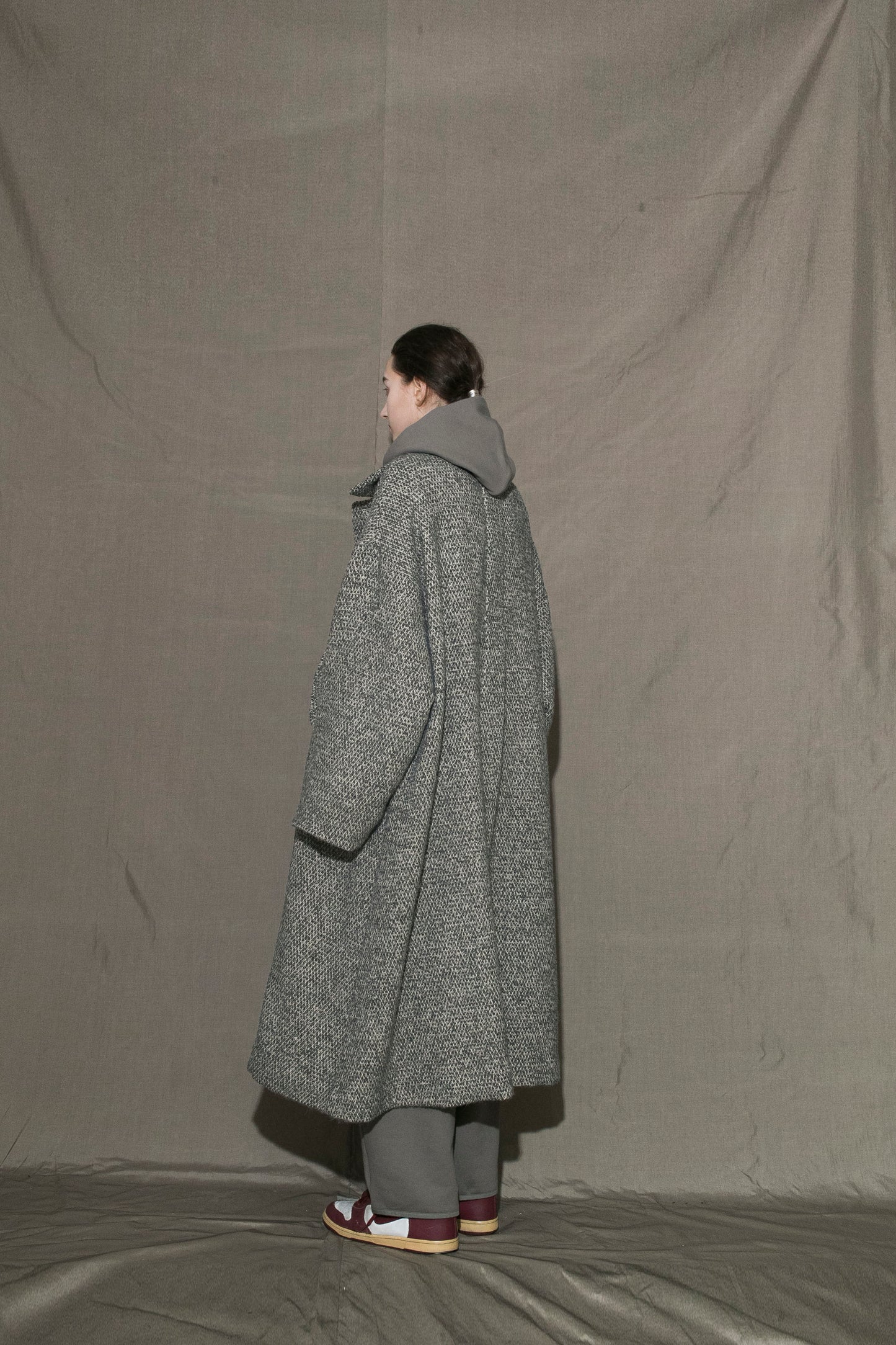 MY BEAUTIFUL LANDLET MARINI CLASSIC WOOL LONG COAT - BLACK