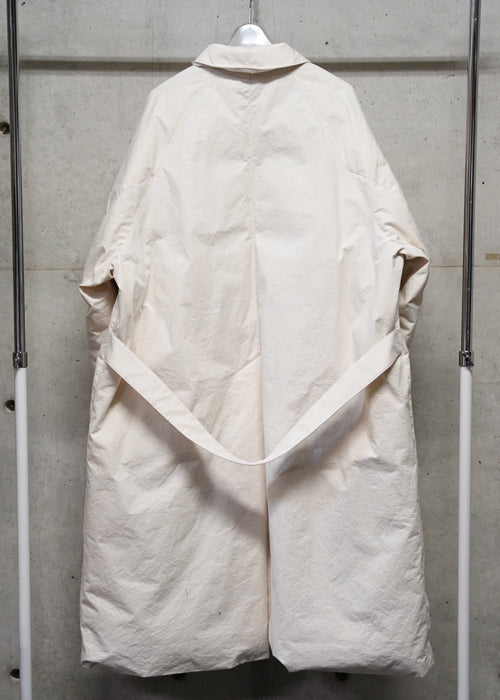 MY BEAUTIFUL LANDLET ANTIQUE FINISH COTTON KAWADA DOWN LONG COAT - KINARI